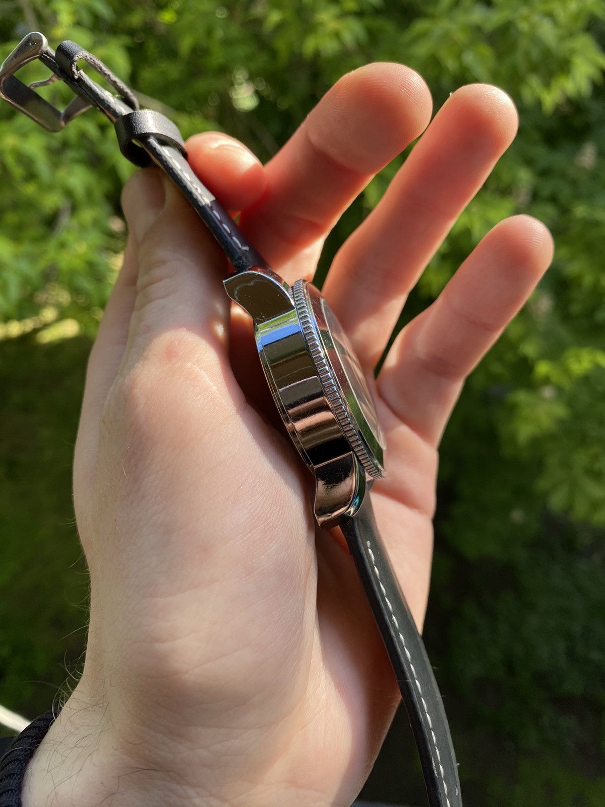 Japanese Brand × Jewelry × Vintage Art Watch Custom Portrait Dial Black Strap Size ONE SIZE - 9 Thumbnail