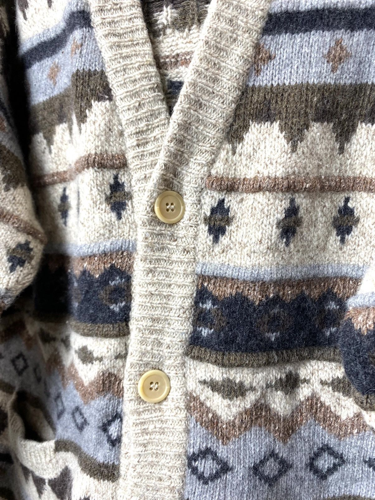 Other Rare! Vintage 80’s Knit Pattern Cardigan Sweater Travis Size US M / EU 48-50 / 2 - 5 Thumbnail