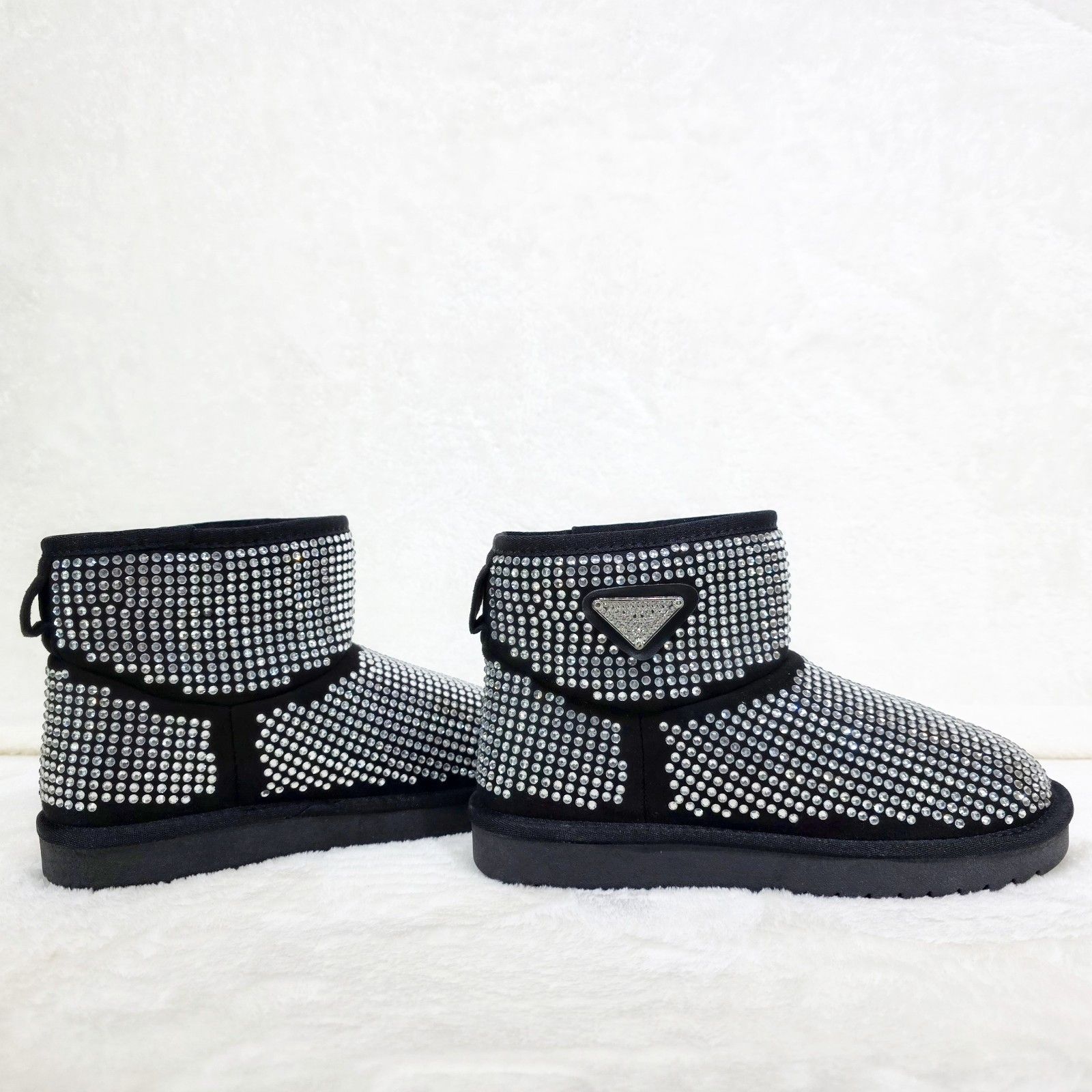 Other Twinkle Faux Fur Lined Slip On Winter Ankle Boots Black Irid Size US 8.5 / IT 38.5 - 3 Thumbnail