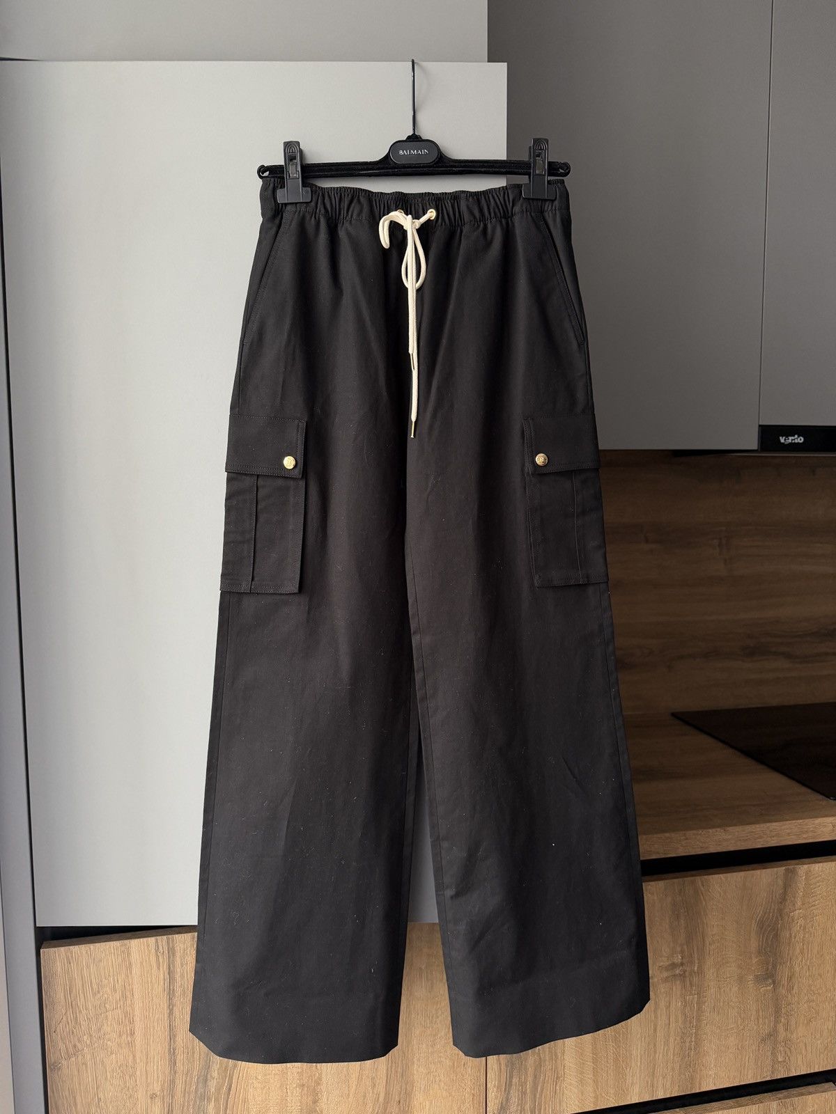 Celine Celine Cargo Cotton Pants in Black Size 24" / US 00 / IT 34 - 1 Thumbnail