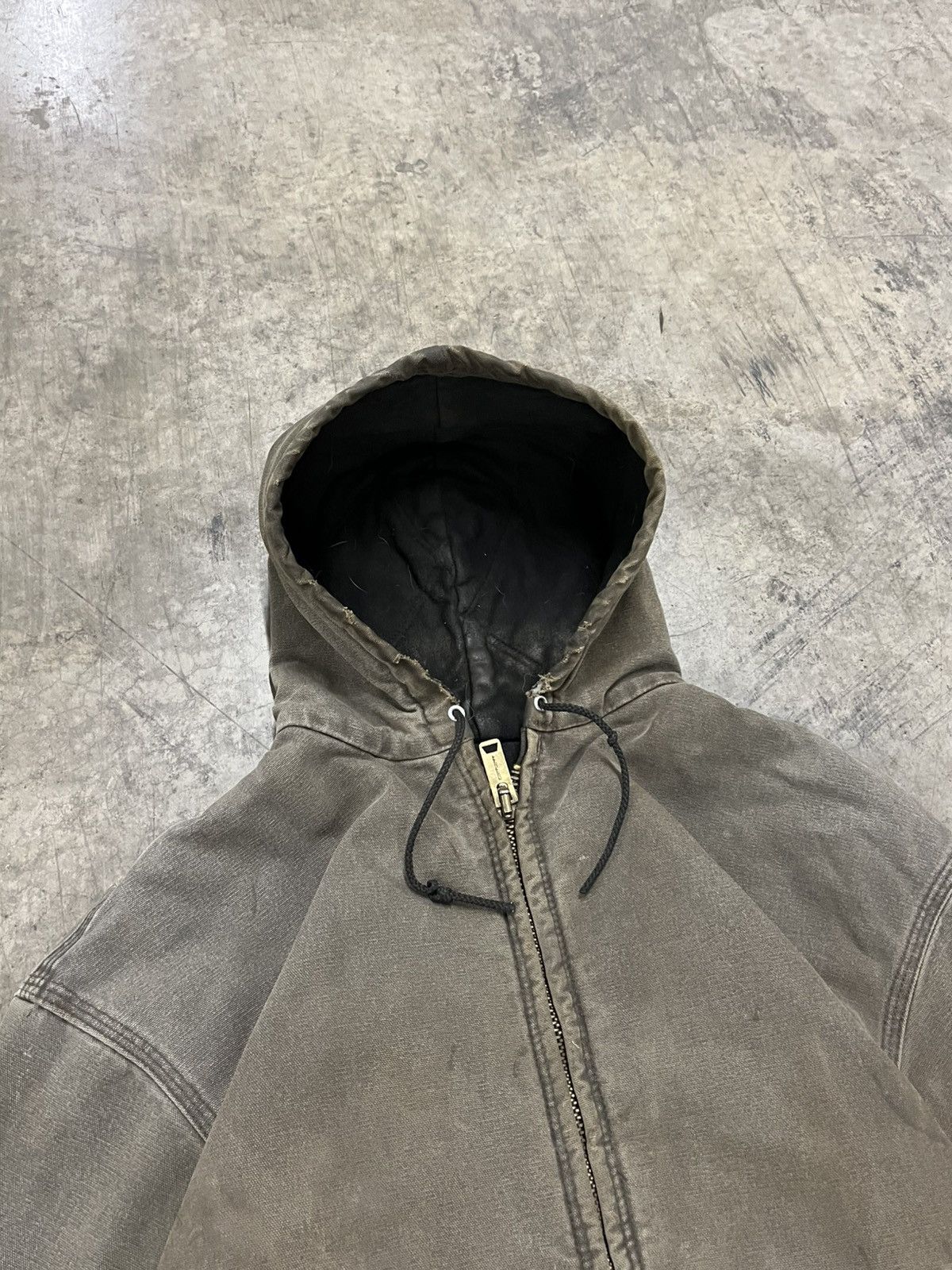 Carhartt × Vintage Carhartt mocha brown perfectly faded and distressed jacket Size US XL / EU 56 / 4 - 9 Thumbnail