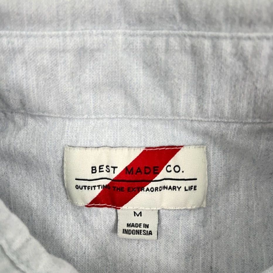 CO Best Made Co Brushed Oxford Shirt Mens M Blue Casual Button Down Long Sleeve Size US M / EU 48-50 / 2 - 2 Thumbnail
