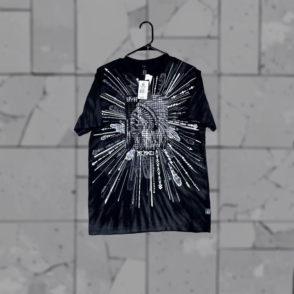 Southpole Southpole Mens Medium Black Studded Skull Tribal Graphic Tee Streetwear Shirt Size US M / EU 48-50 / 2 - 1 Thumbnail