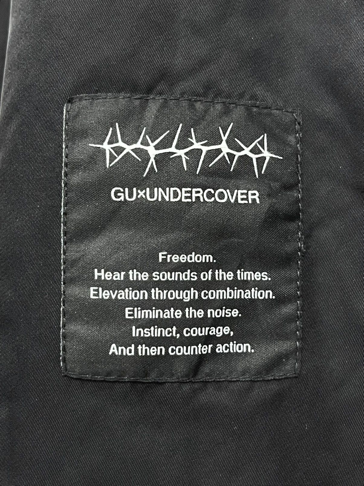 Undercover 💥 "FREEDOM NOISE" GUxUNDERCOVER Black Bomber Jacket Size US M / EU 48-50 / 2 - 8 Thumbnail