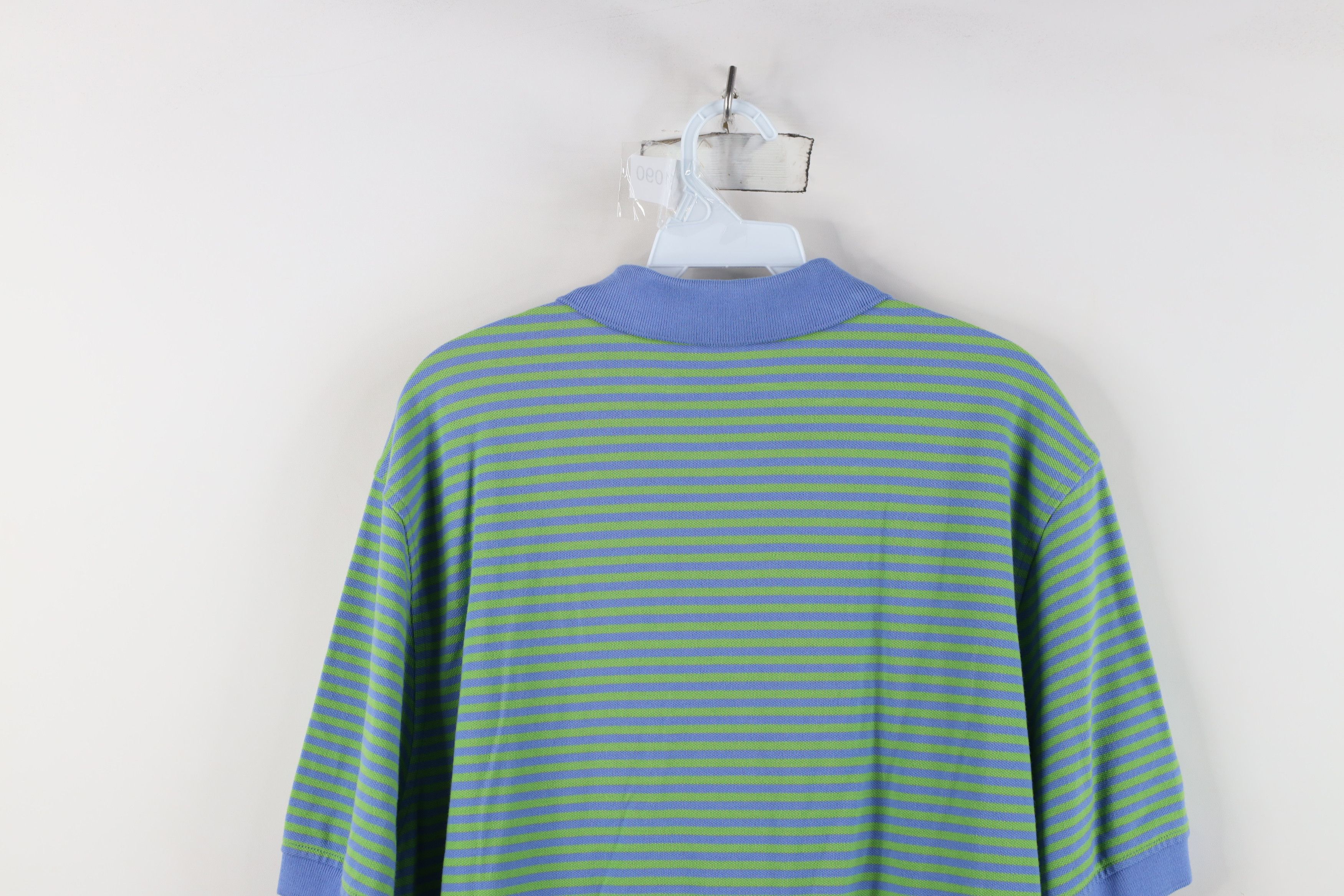Lands' End Vintage 90s Lands End Block Pique Cotton Knit Golf Polo Size US L / EU 52-54 / 3 - 10 Thumbnail