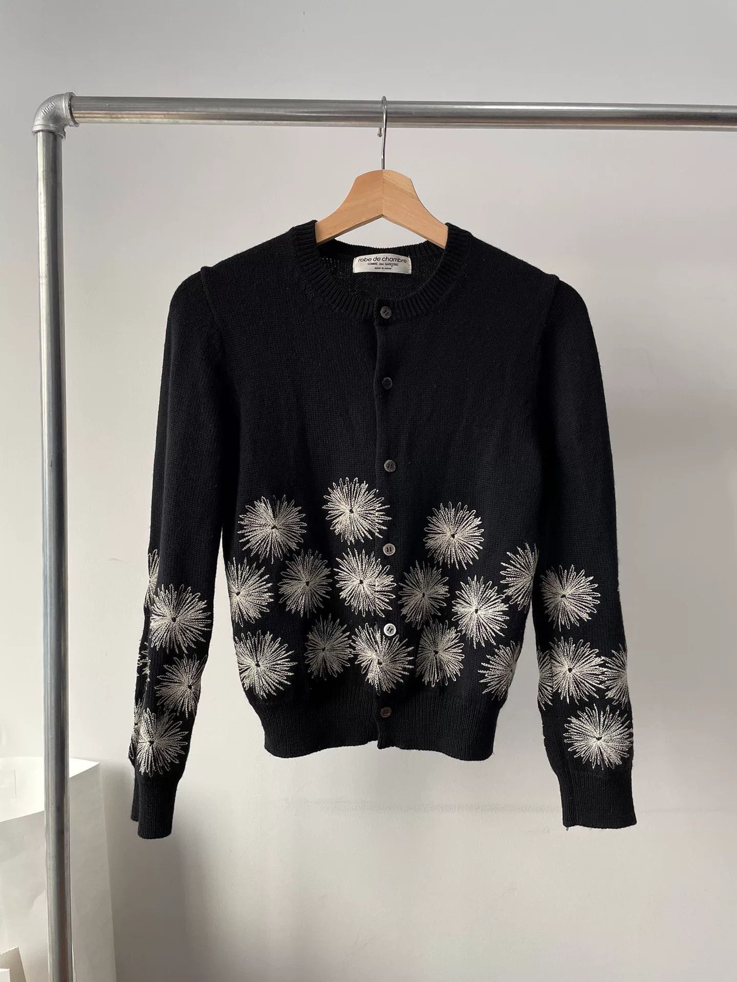 Rei Kawakubo Comme des Garcons Black Firework Cardigan Size M / US 6-8 / IT 42-44 - 1 Thumbnail