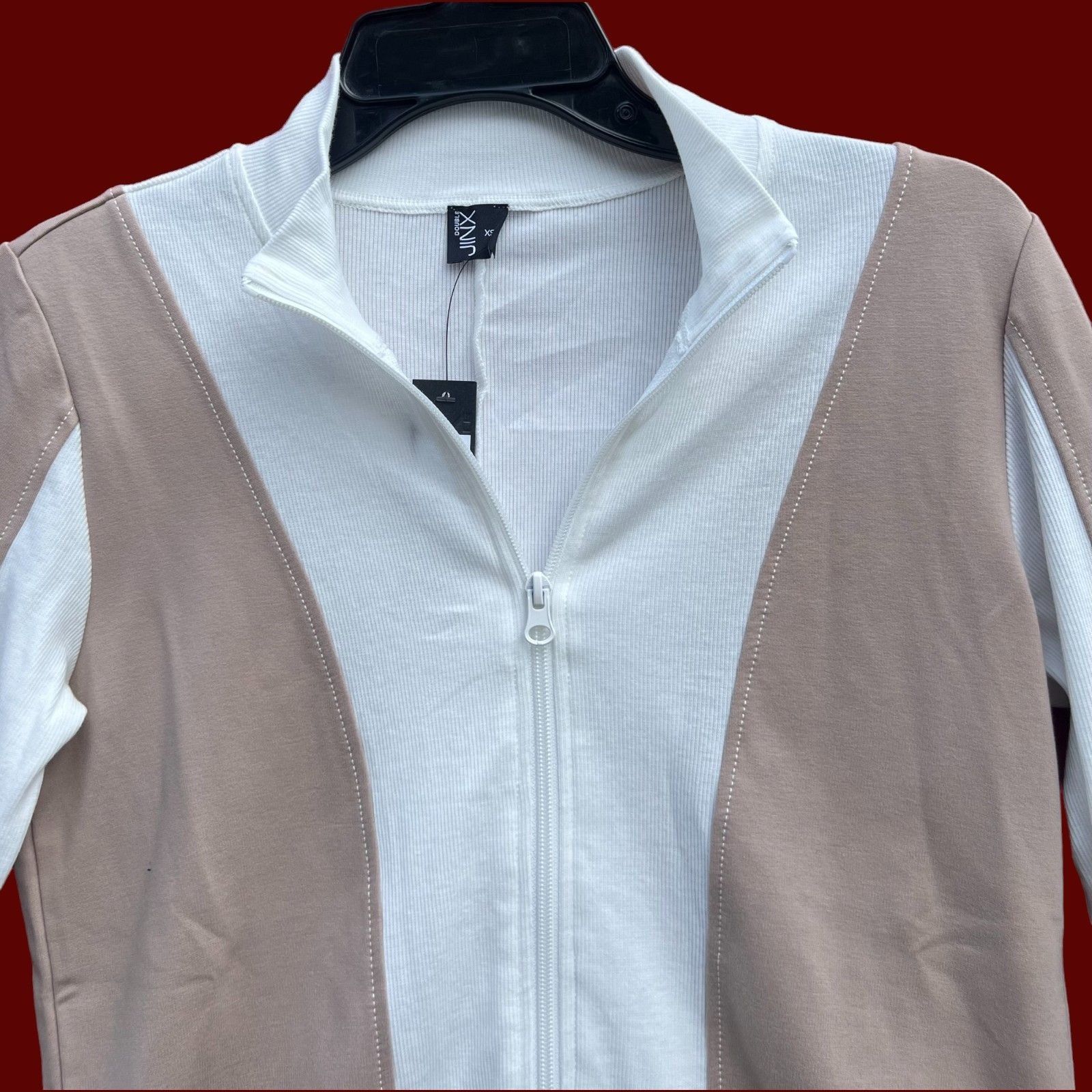 Other Double Jinx - Women's Color Block Turtleneck Sweatshirt - Be Size XS / US 0-2 / IT 36-38 - 12 Thumbnail