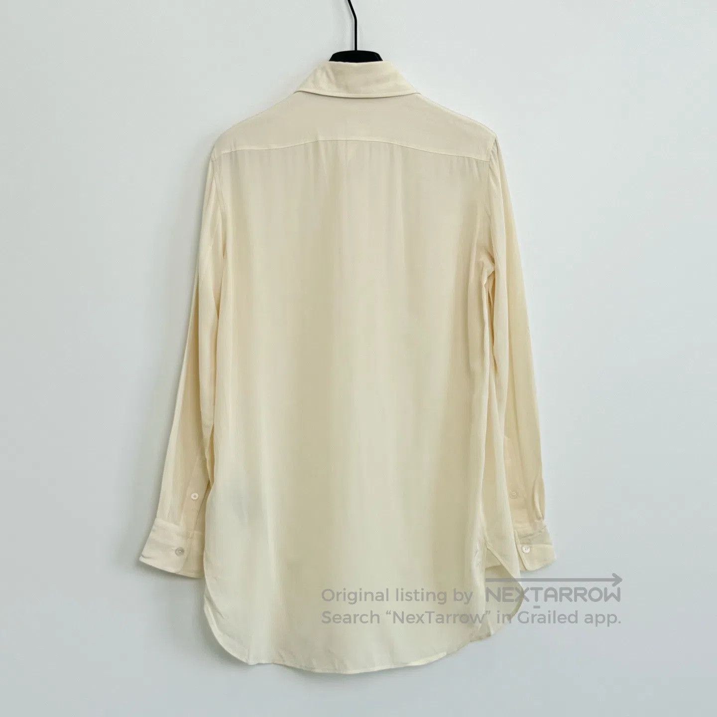 Burberry Burberry Ivory Open-Front Double-Pocket Shirt| Size XXS / US 00 / IT 34 - 3 Thumbnail