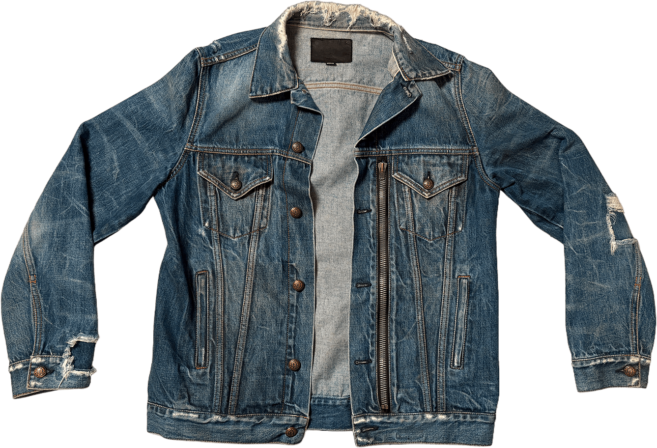 R13 R13 Distressed Denim Trucker Jacket Size US M / EU 48-50 / 2 - 1 Thumbnail