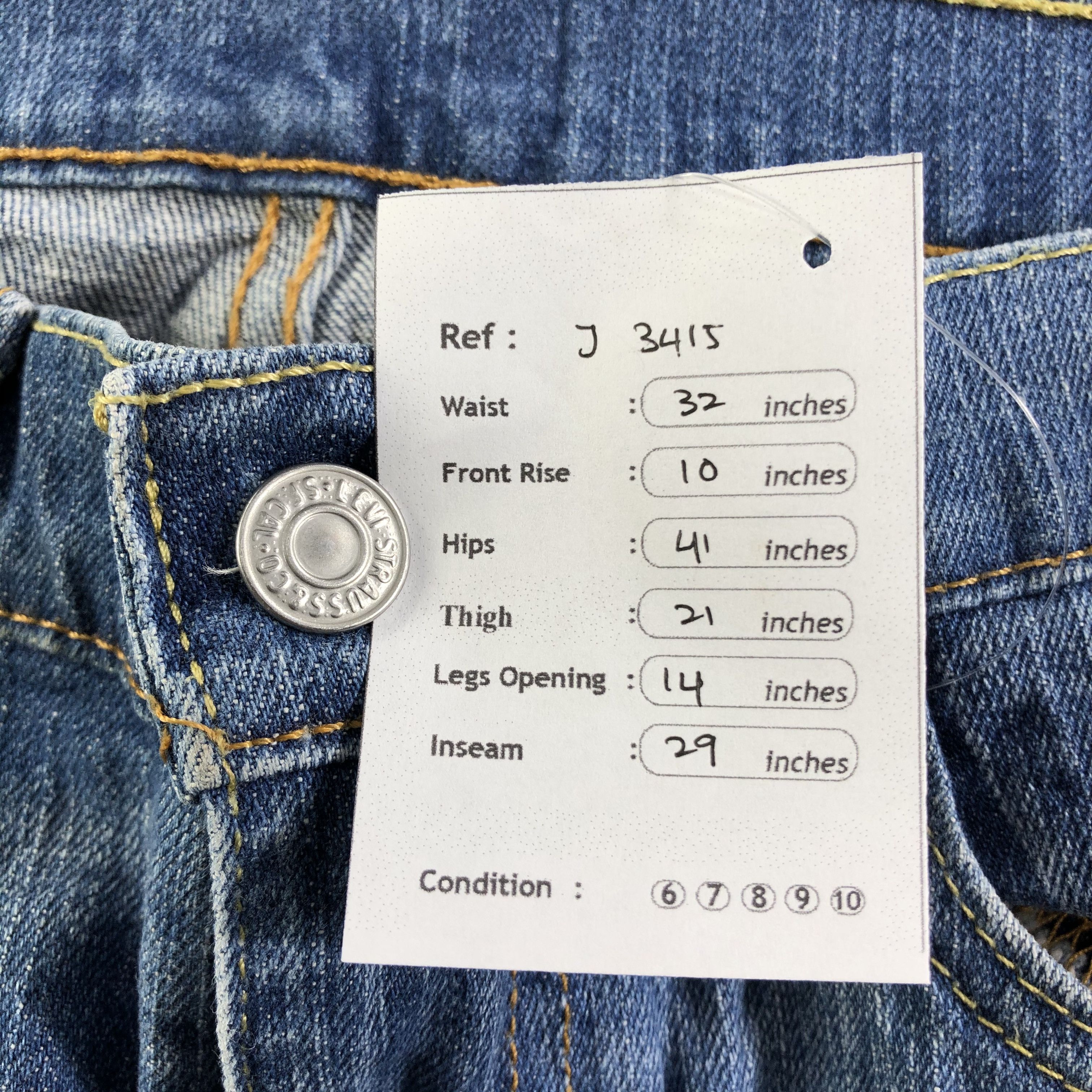 Levi's Vintage Blue Wash Levis 514 Jeans-J3415 Size 32" / US 10 / IT 46 - 11 Thumbnail