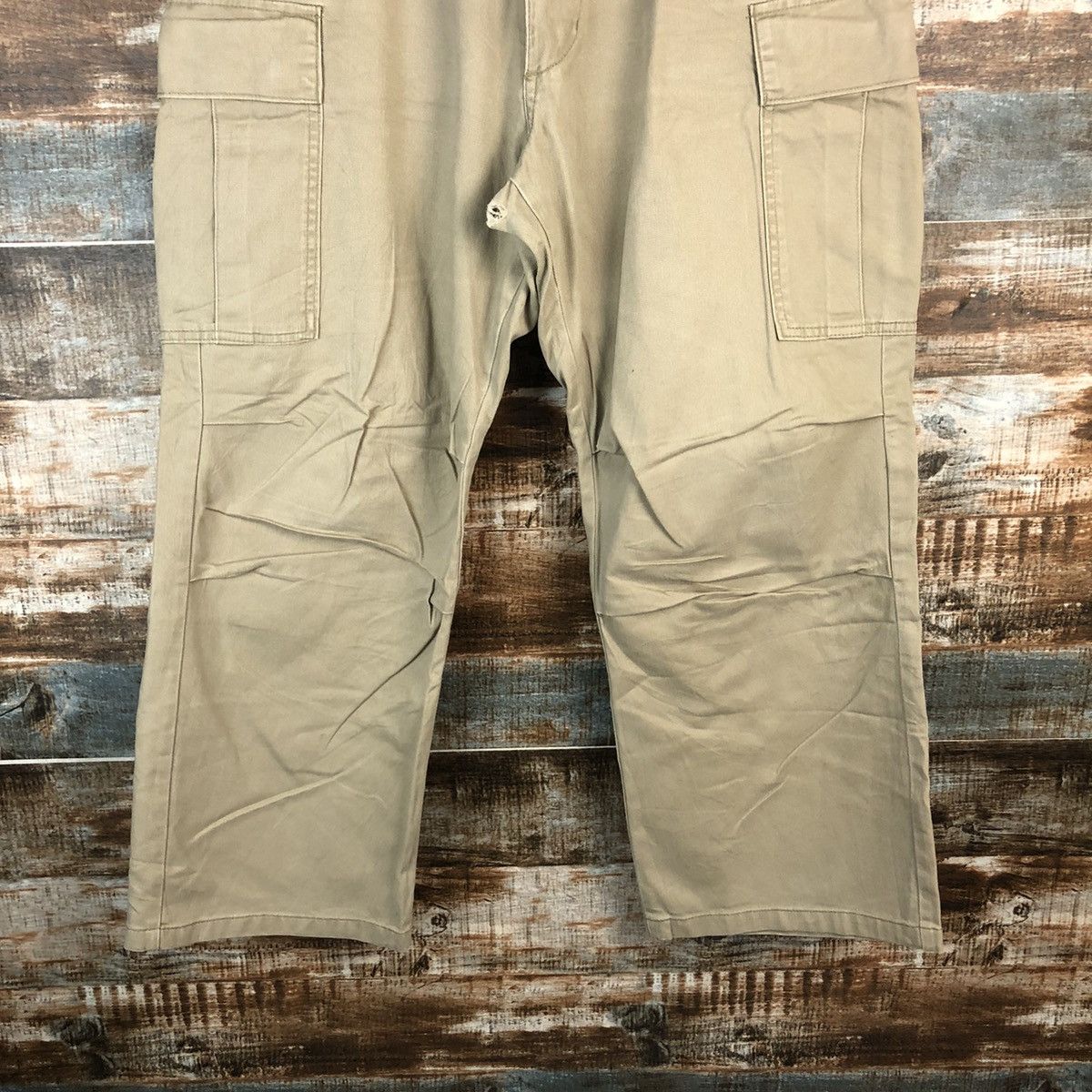 Japanese Brand Back Number Cream Cargo Multipocket Pants #A1423 Size US 33 - 6 Thumbnail