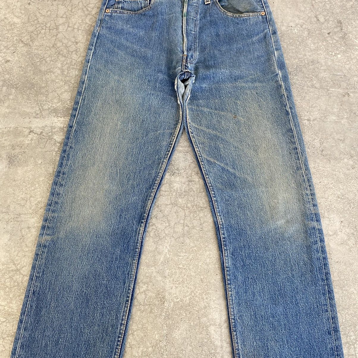 Levi's Vintage 90’s Levis 501 Faded Rusty Blue Jeans Size US 32 / EU 48 - 5 Thumbnail