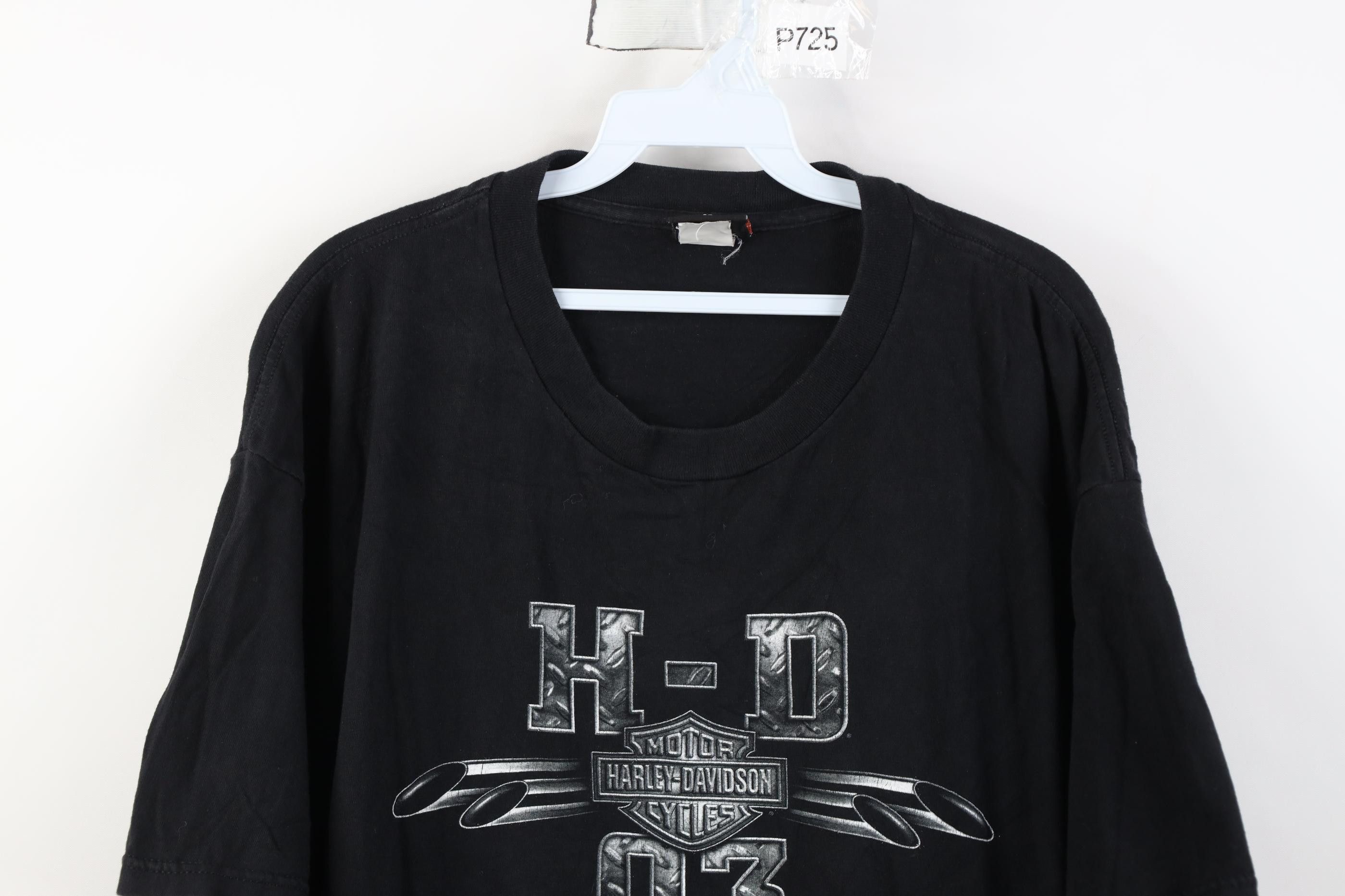 Harley Davidson Vintage Y2K 2003 Harley Davidson Chrome Plate T-Shirt USA Size US XXL / EU 58 / 5 - 2 Thumbnail