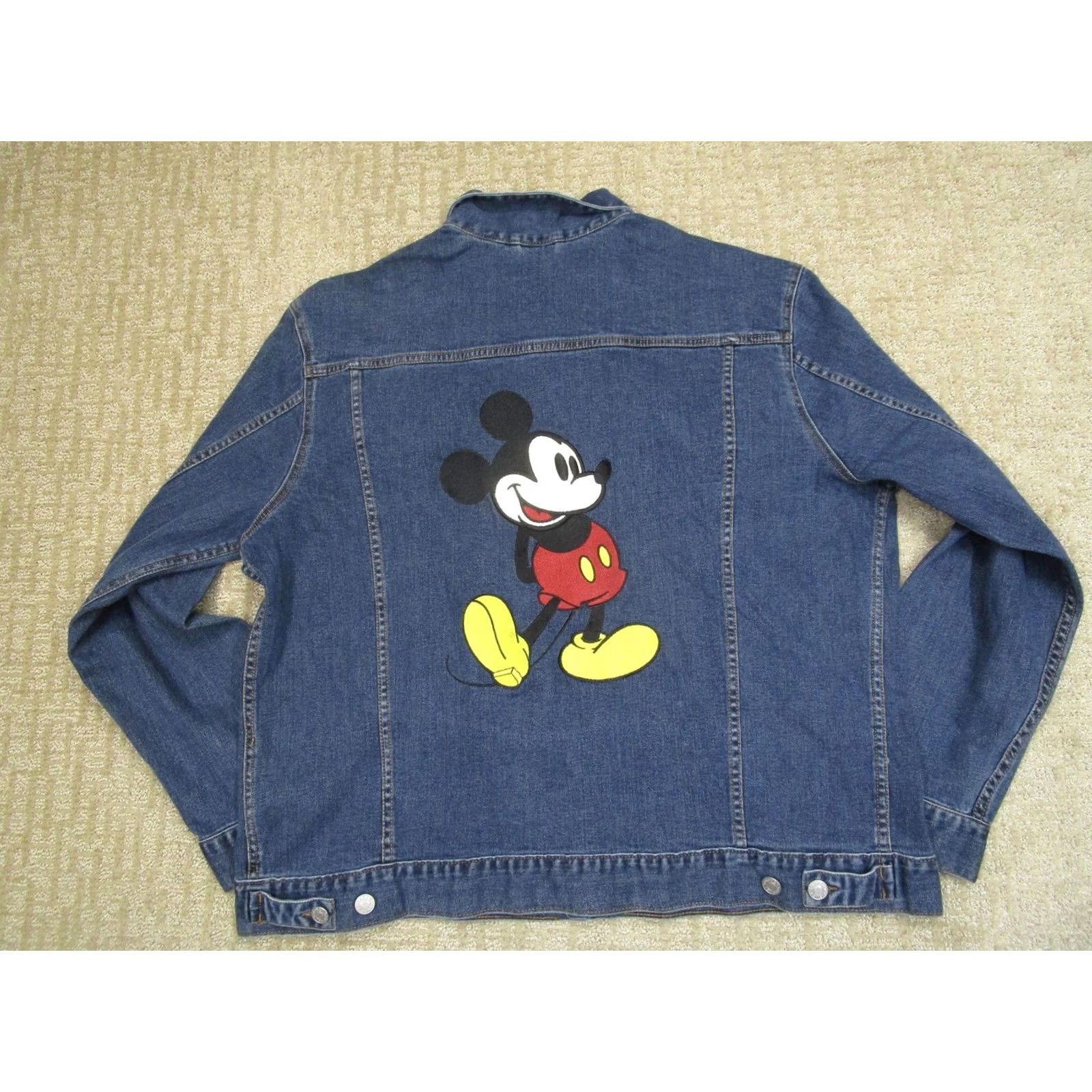 Disney Disney Mickey Mouse Denim Jacket Men XL Blue Walt Disney World Patch Parks Trucker Jacket Size US XL / EU 56 / 4 - 4 Thumbnail