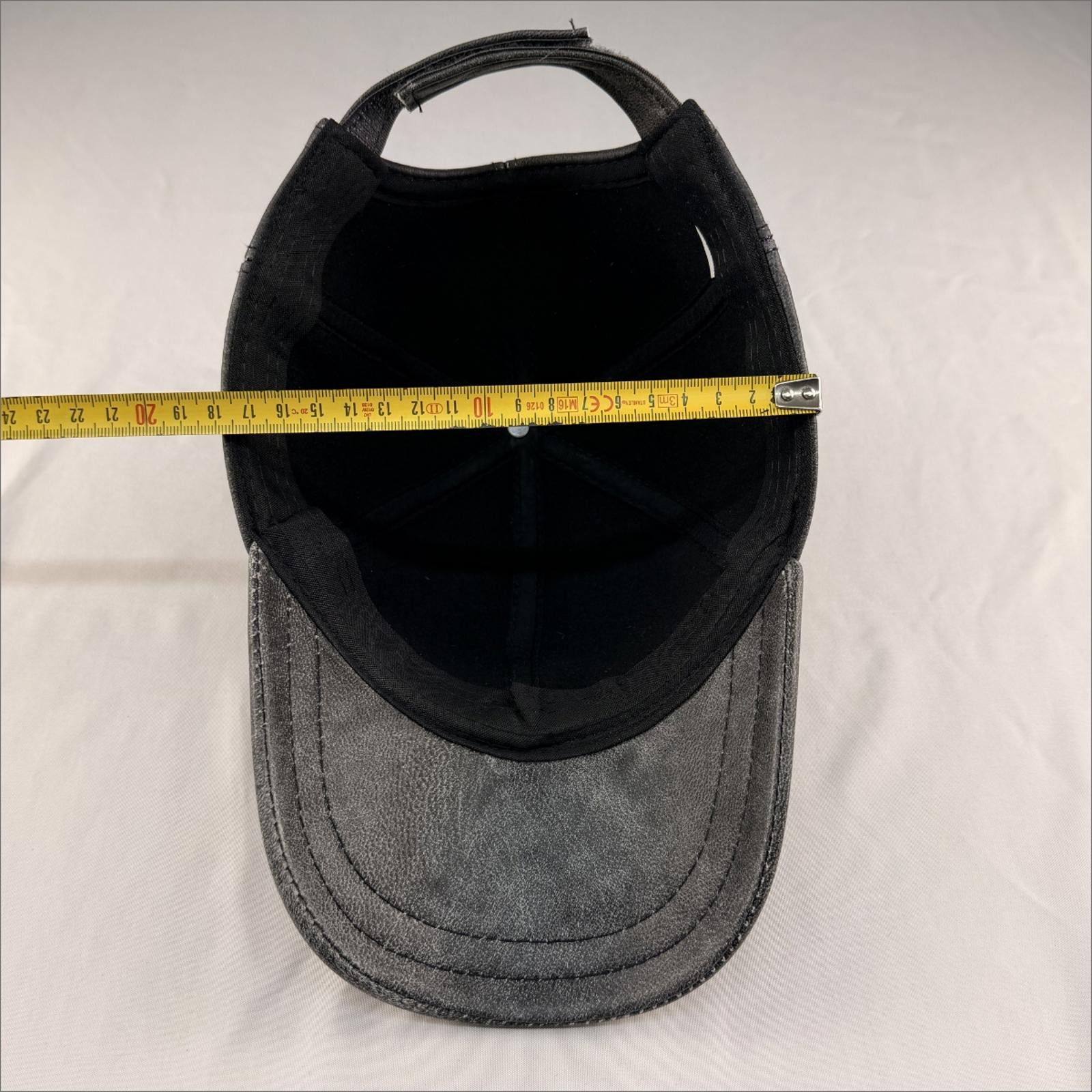Other NEW Black Leather Baseball Cap - Premium Hat 078 Size ONE SIZE - 7 Thumbnail