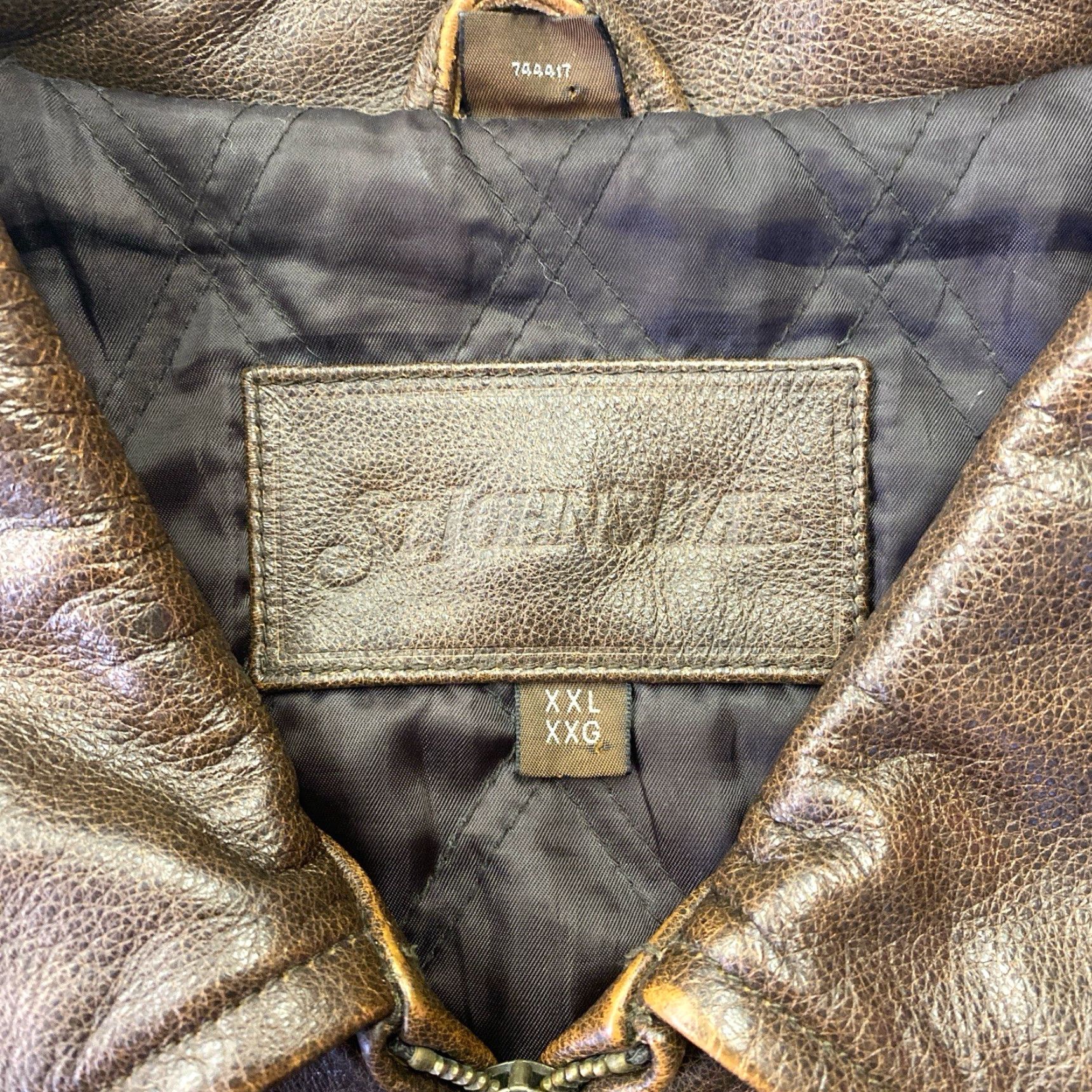 Vintage VINTAGE St. John's Bay Brown Leather Bomber Jacket Jacket XXl Mens Brown Zipper Leather Bomber Vintage 2XL Regular Lined-Insulated Fall Winter Spring Size US XXL / EU 58 / 5 - 2 Thumbnail