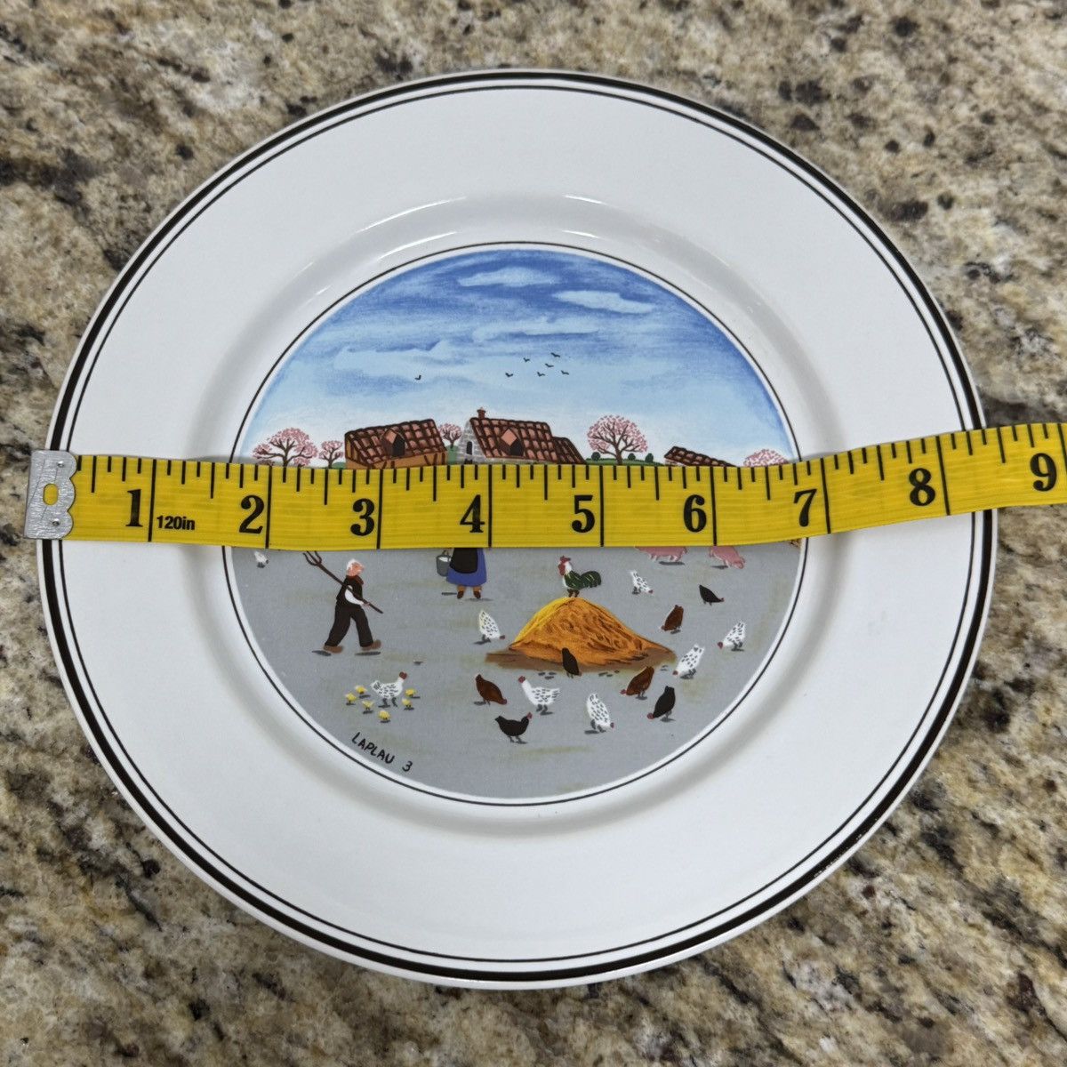 Vintage Villeroy & Boch Country Yard Laplau 3 Design Naïf 8.5” Plate Size ONE SIZE - 7 Thumbnail