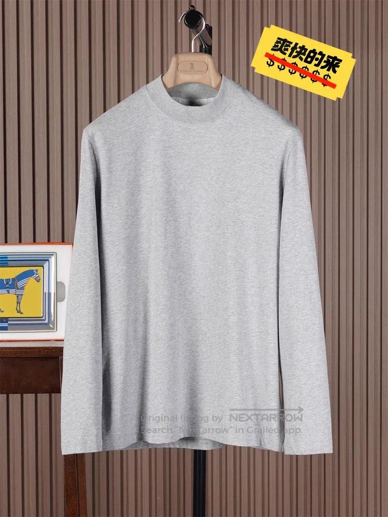 Brunello Cucinelli Brunello Cucinelli Men's Sea Island cotton long-sleeve T-s Size US M / EU 48-50 / 2 - 1 Thumbnail