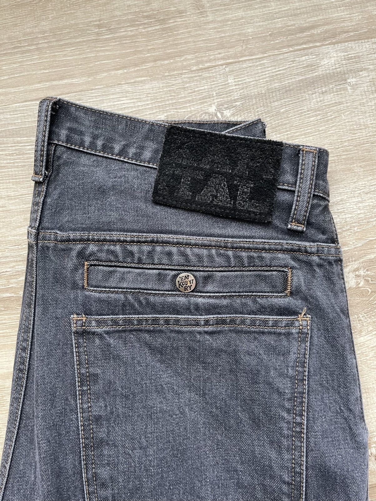 Kapital Kapital 14oz High Waist Black Denim Port Baggy Size US 33 - 3 Thumbnail