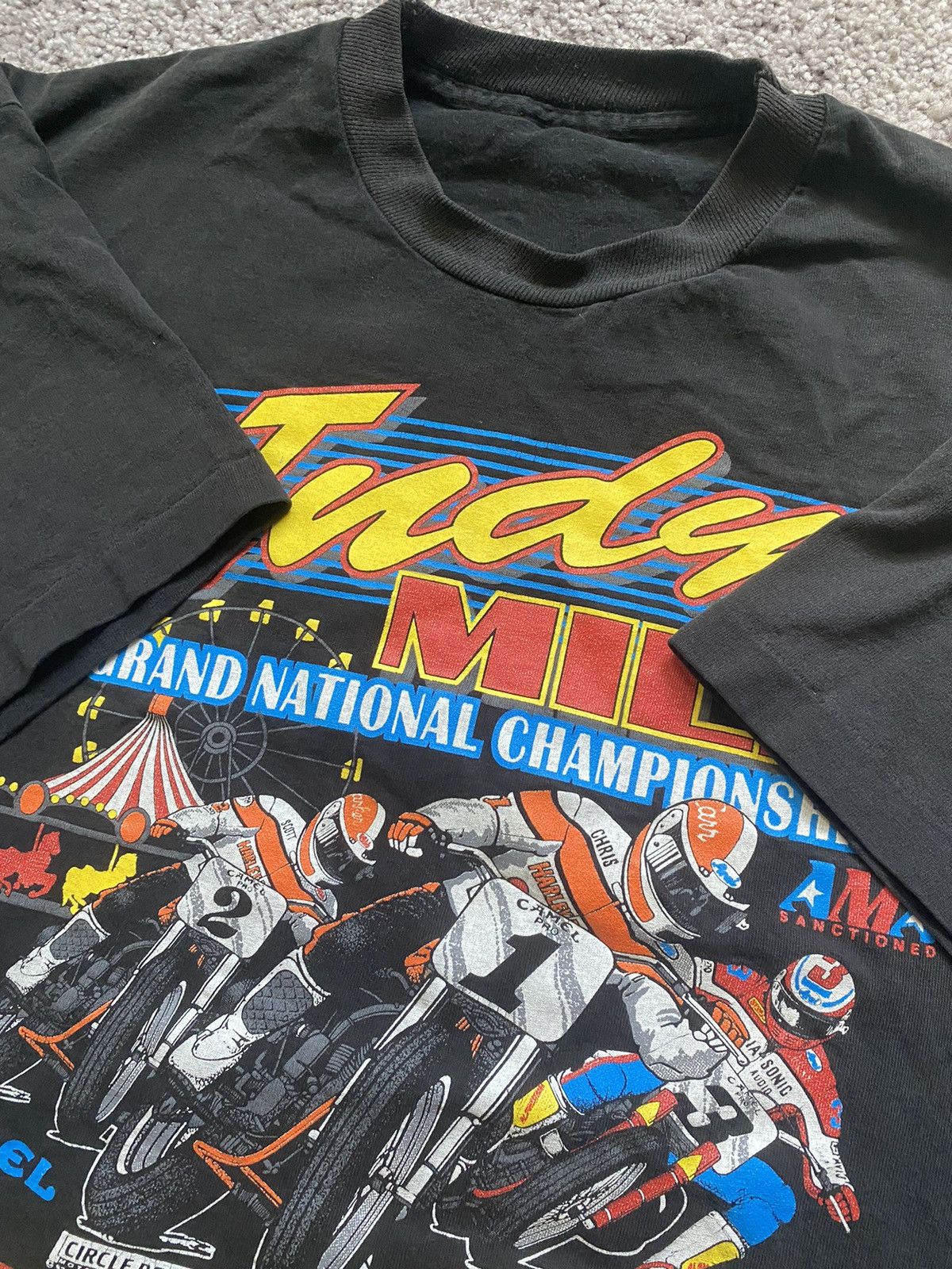 Harley Davidson × Vintage Vintage Motocross Tee Shirt Size US XL / EU 56 / 4 - 3 Thumbnail