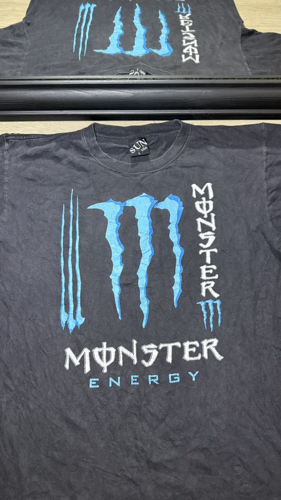 Affliction Vintage / Y2K Blue Monster Energy “Unleash The Beast!” Size US L / EU 52-54 / 3 - 3 Thumbnail
