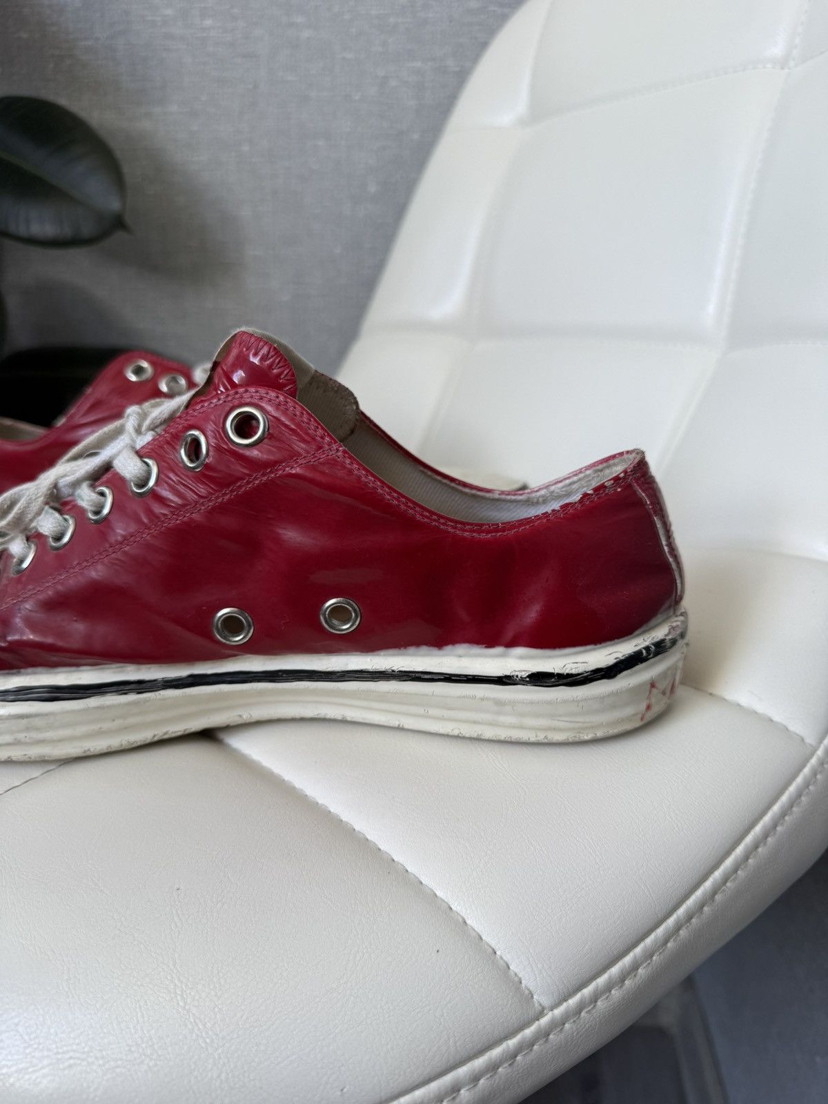 Marni MARNI Gooey Red Converse Low Top Destroyed Sneakers Size 43 Size US 10 / EU 43 - 13 Thumbnail