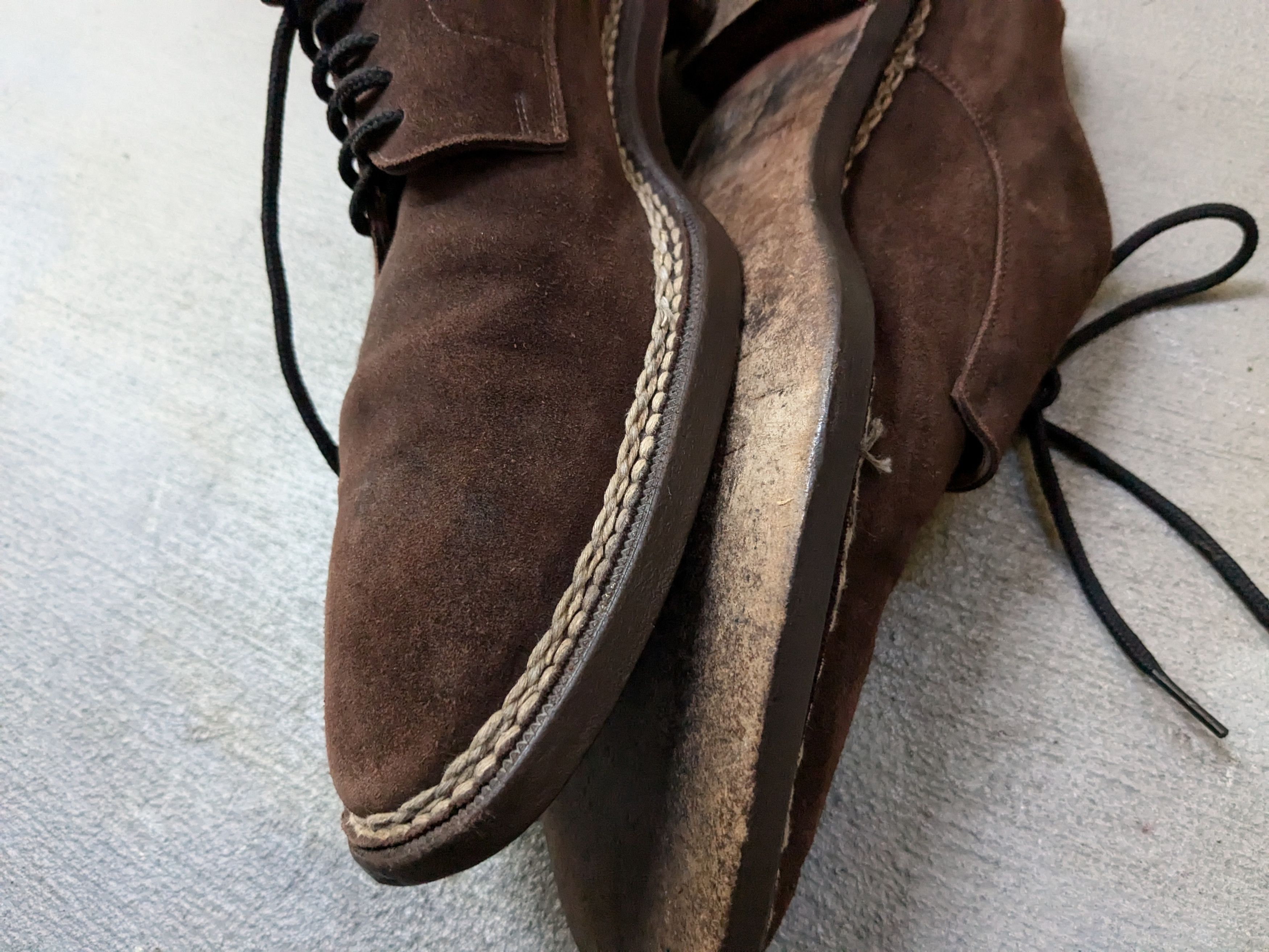 Ralph Lauren Purple Label Ralph Lauren Purple Label Suede Shoes Brown 11 D Derby Size US 11 / EU 44 - 11 Thumbnail
