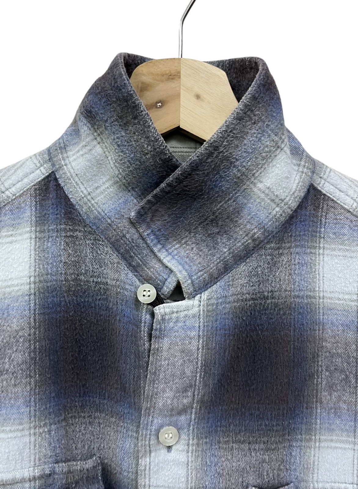 Neighborhood × Wtaps WTAPS Shadow Plaid Flannel Shirt Made Japan Archive Workwear Size US XS / EU 42 / 0 - 3 Thumbnail