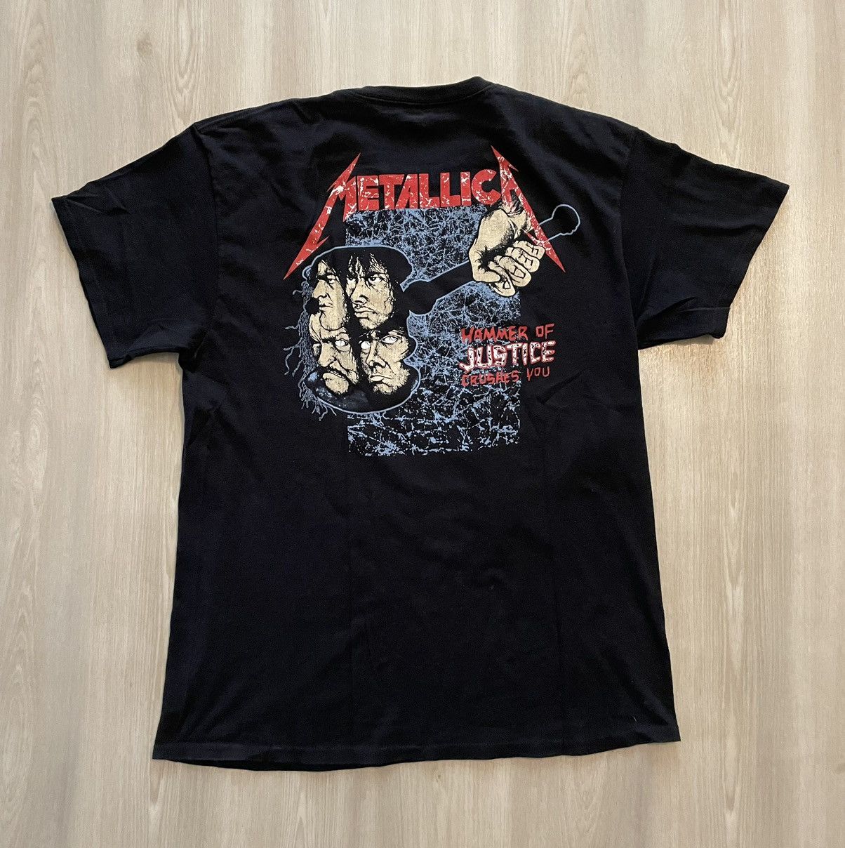 Band Tees × Vintage Vintage Y2K Metallica Damaged Justice Double Sided Large Size US L / EU 52-54 / 3 - 3 Thumbnail