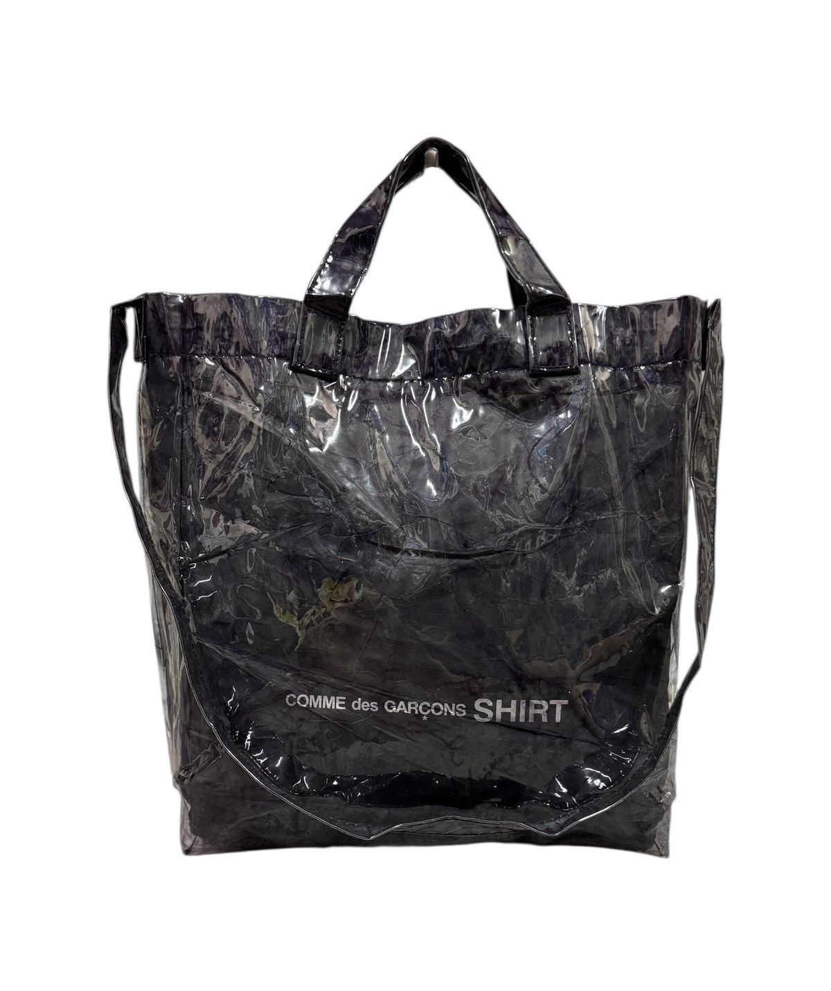 Comme Des Garcons Homme x Comme Des Garcons Homme Plus Comme Des Garcons Shirt Pvc Tote/sling Bag in Black