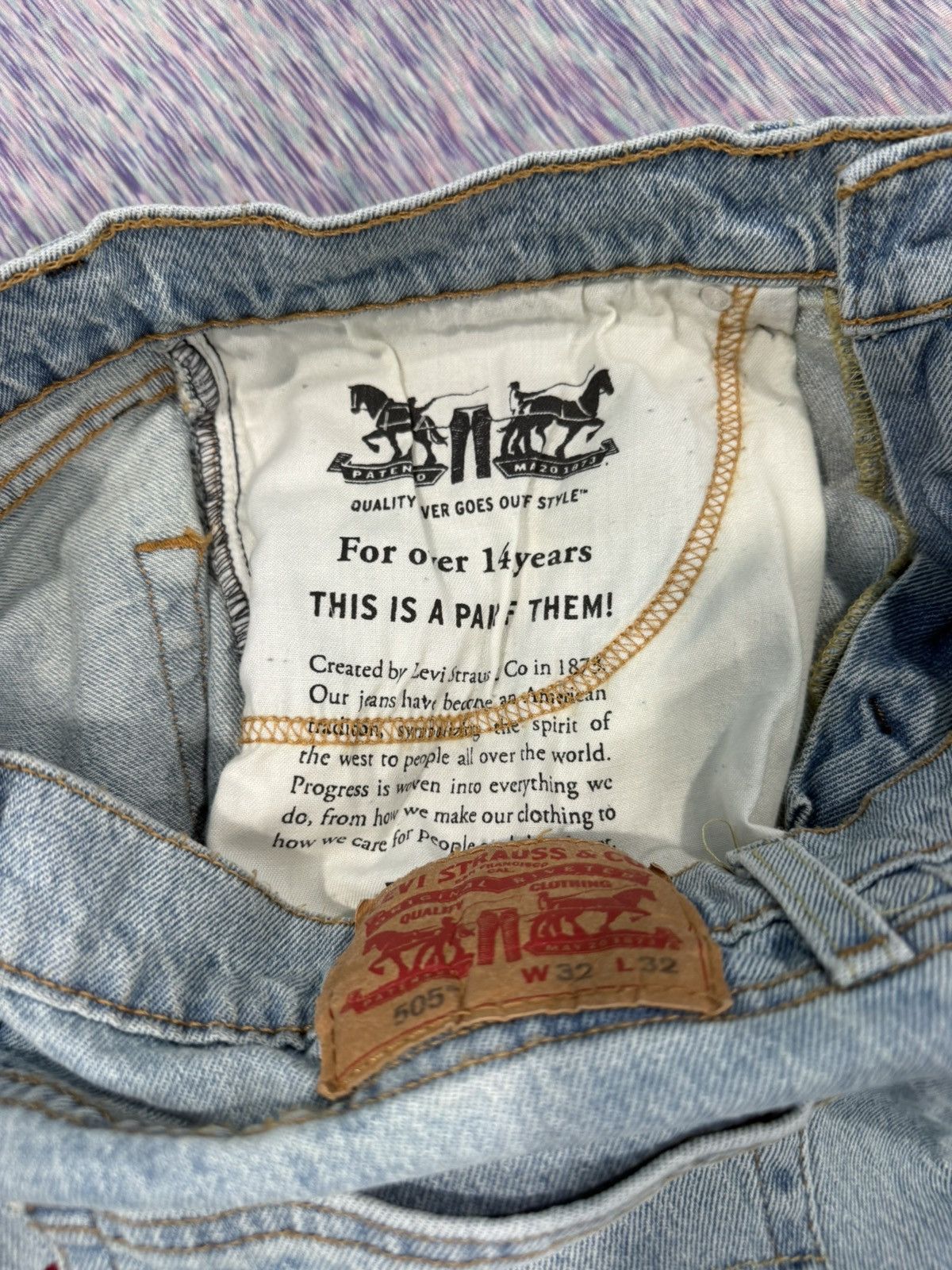 Levi's Levis 505 Light Wash Jeans Size US 32 / EU 48 - 5 Thumbnail