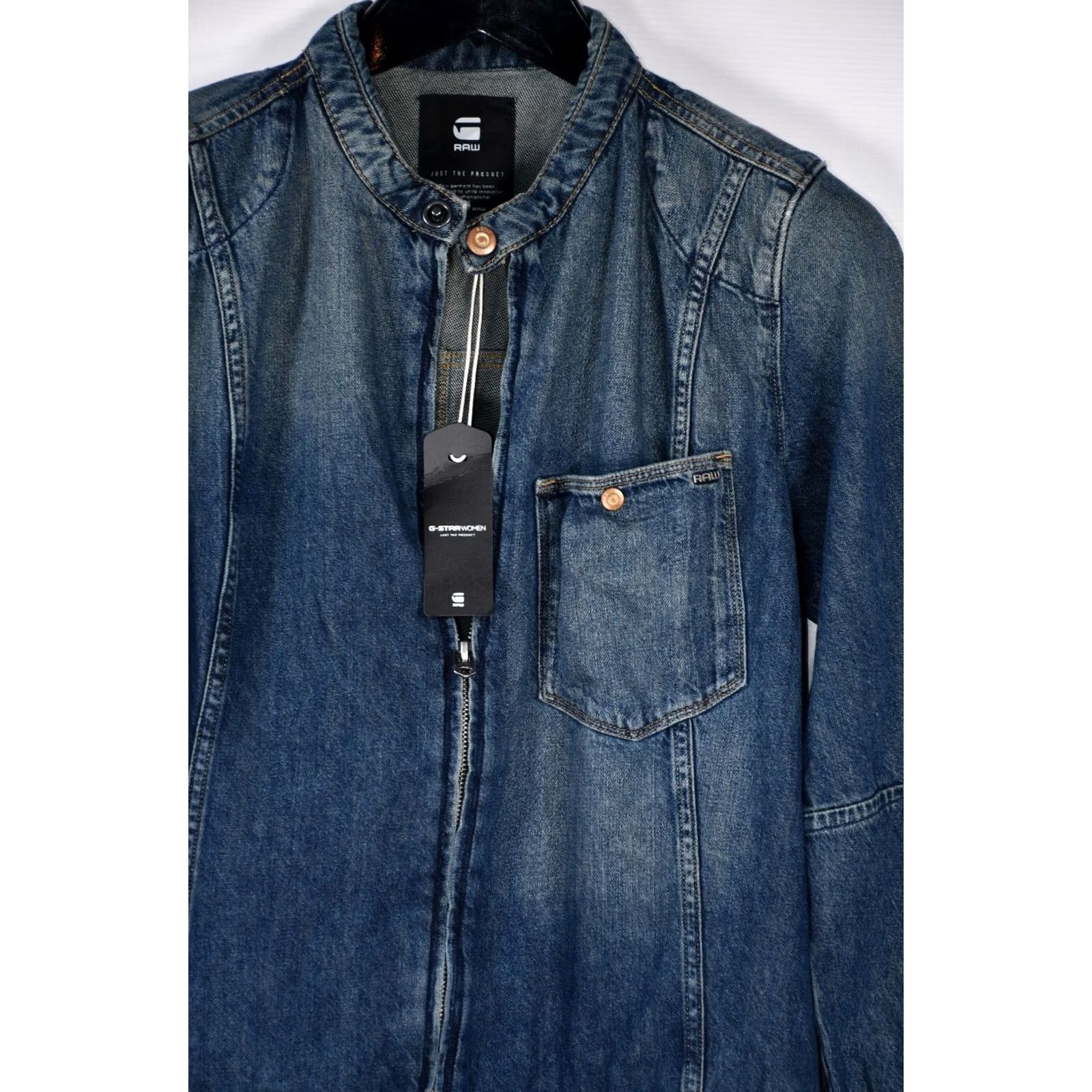 G-Star G-Star Chopper Boyfriend Jumpsuit WH—Denim Halton Size M Women Long Sleeve Blue 100% Cotton Size 32" / US 10 / IT 46 - 4 Thumbnail