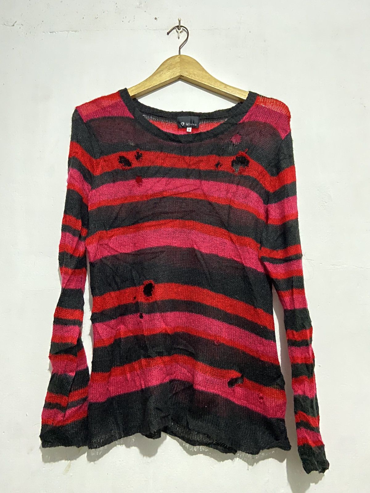 20471120 TK MIXPICE Takeo Kikuchi Mesh Distressed Japanese Brand Size US M / EU 48-50 / 2 - 1 Thumbnail