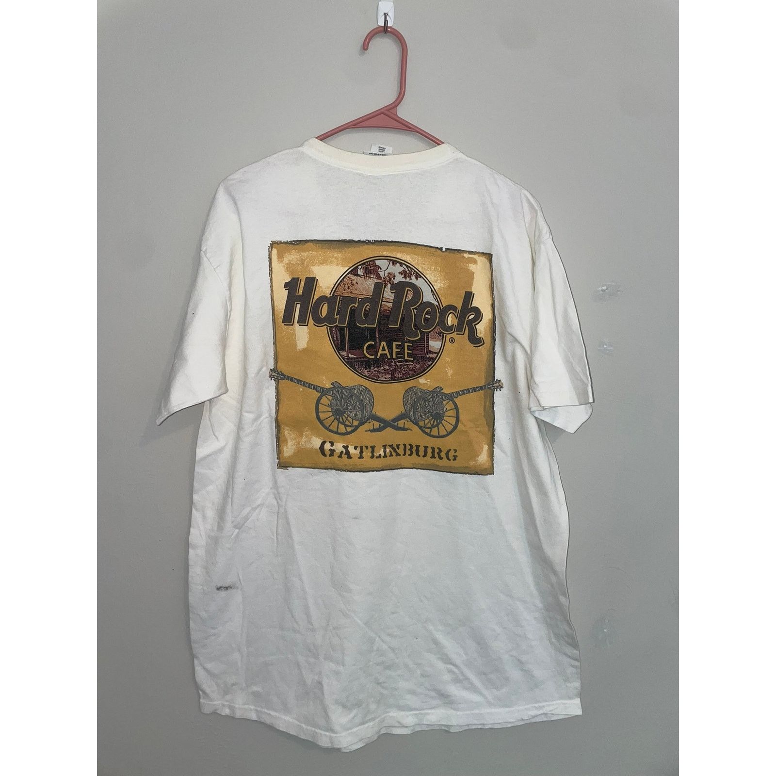 Hard Rock Cafe Y2K Hard Rock Cafe Gatlinburg Cannon Shirt Stained Stain L Size US L / EU 52-54 / 3 - 1 Thumbnail