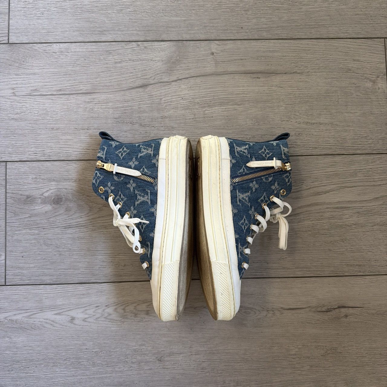 Louis Vuitton Louis Vuitton Converse High Top Sneakers Size US 7.5 / IT 37.5 - 3 Thumbnail