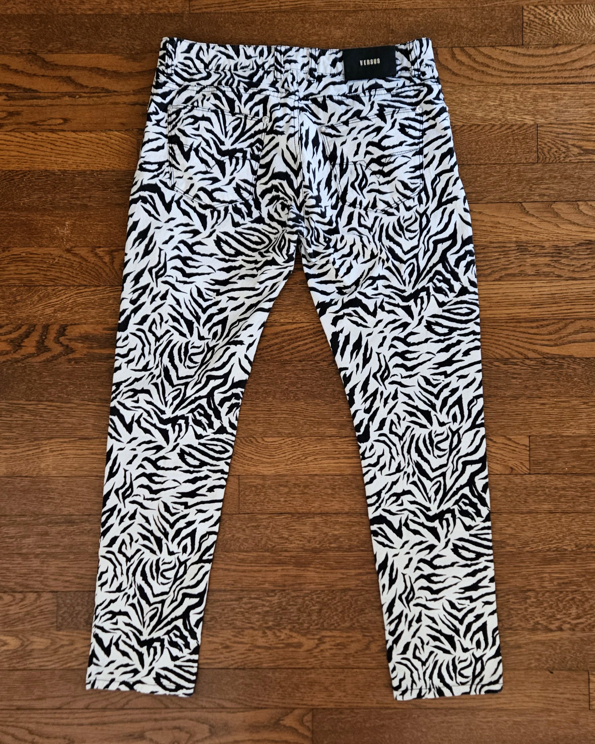 Versace Gianni Versace Versus Zebra Print Skinny Jeans 🦓 Size US 32 / EU 48 - 5 Thumbnail