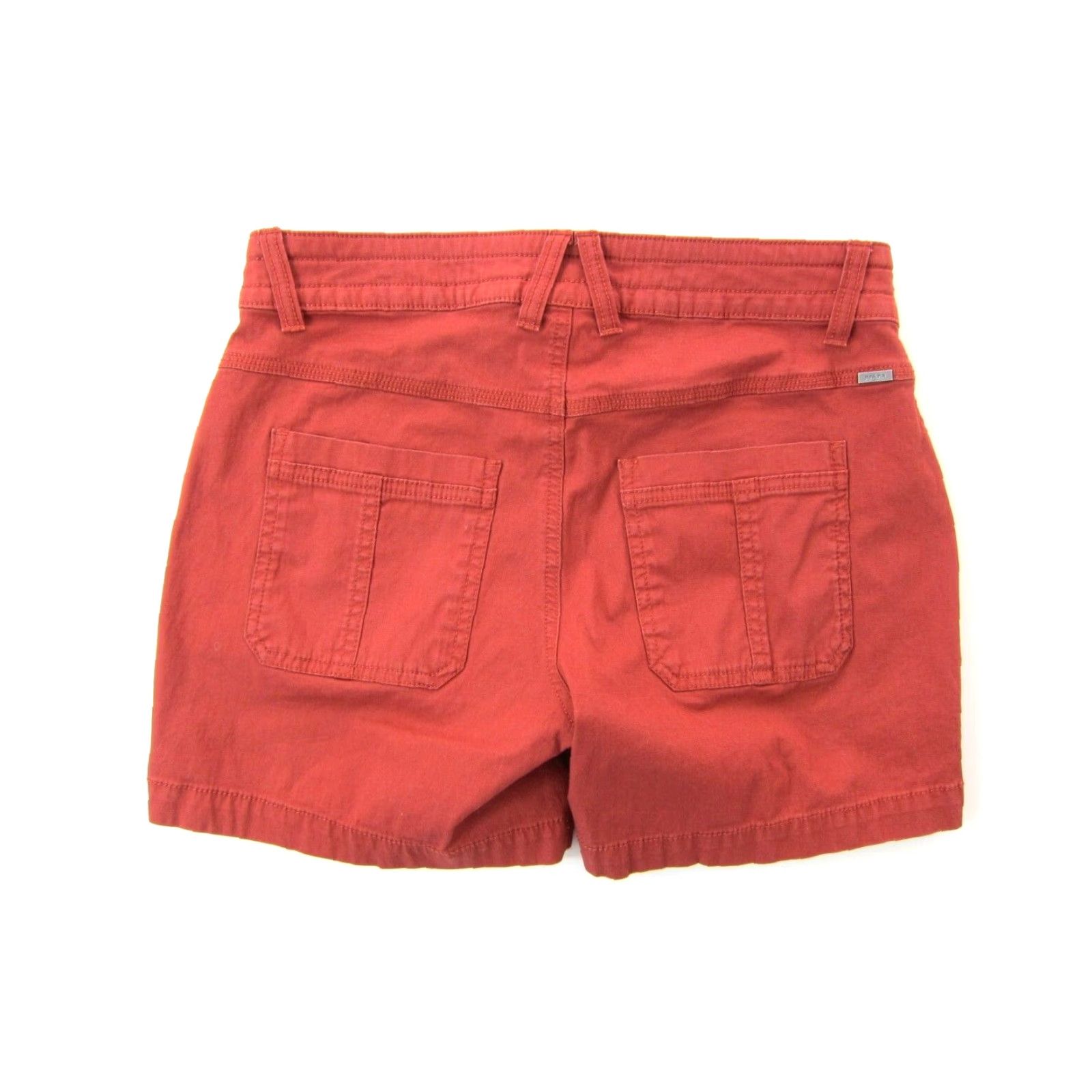 Prana VINTAGE PrAna Rust Orange Cotton Stretch Hike Active 4 Pocket Chino Short Women 4 Size 27" / US 4 / IT 40 - 2 Thumbnail
