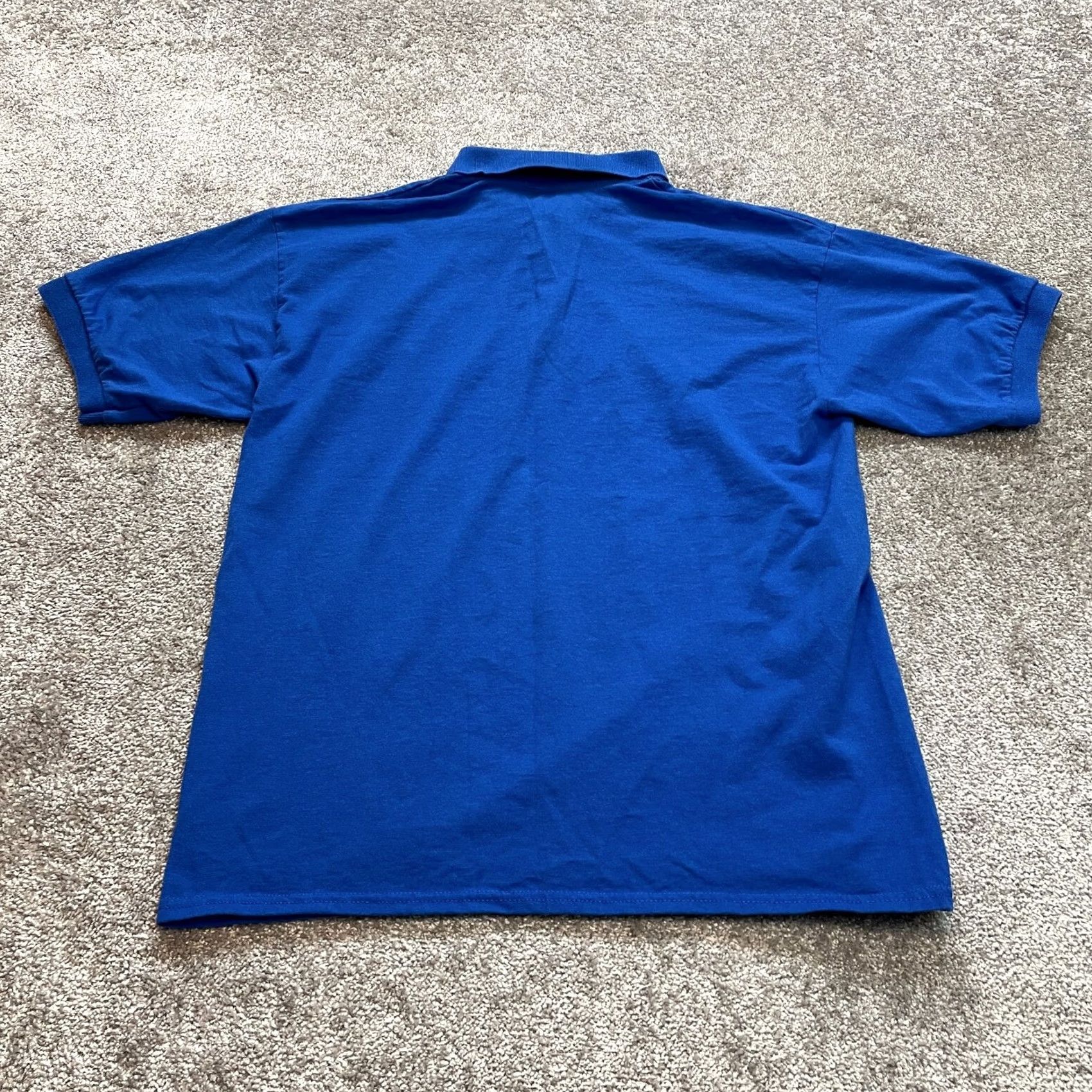 Gildan VINTAGE Gildan Dryblend Polo Shirt Mens L Blue Logo Embroidered Size US L / EU 52-54 / 3 - 8 Thumbnail