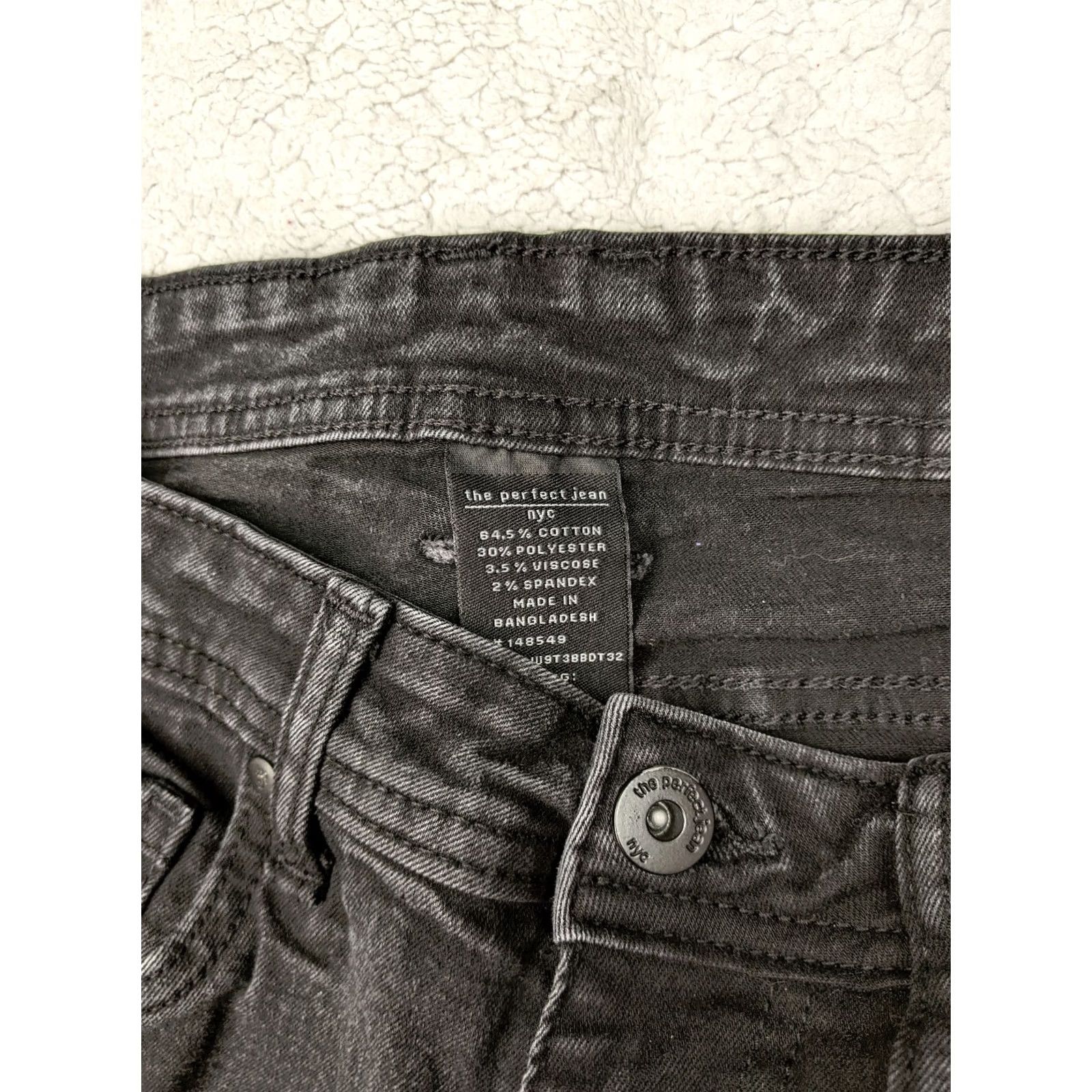 Madewell Madewell The Perfect Jean NYC Athletic Fit Denim Jeans 29x32 Black Med Wash Press Fade Skinny Women Mens Size 30" / US 8 / IT 44 - 4 Thumbnail