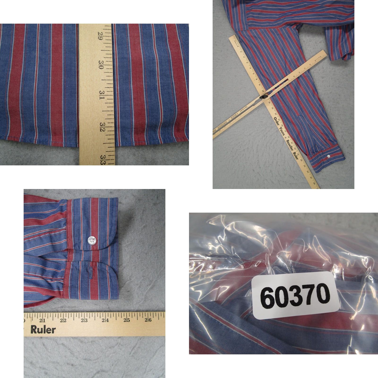 Vintage VINTAGE LL Bean Shirt Mens Tall Large Blue Red Stripe Button Down Hong Kong 80s Size US L / EU 52-54 / 3 - 8 Thumbnail