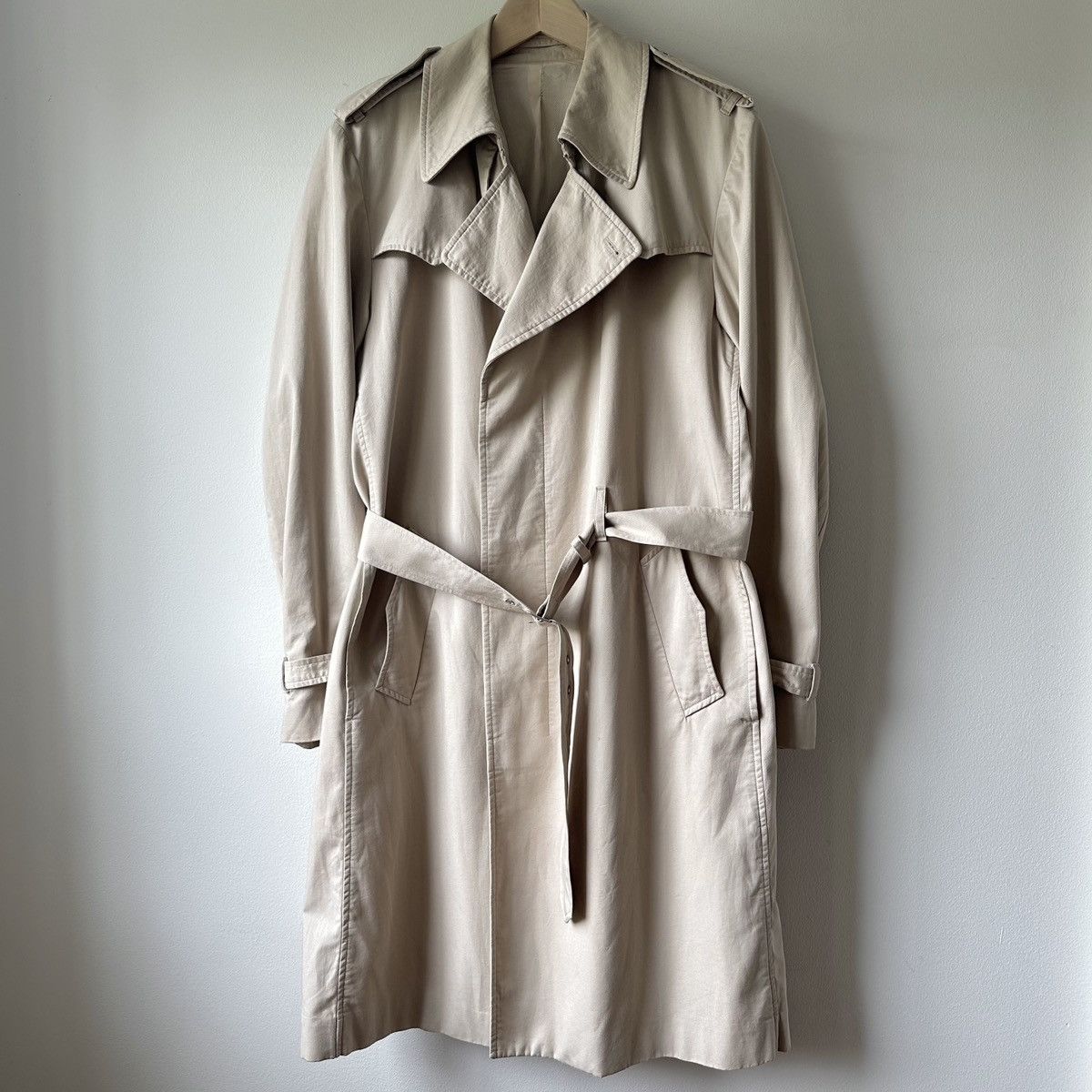 image of Maison Margiela Ss2003 Martin Margiela Light Beige Trench Coat, Men's (Size Medium)