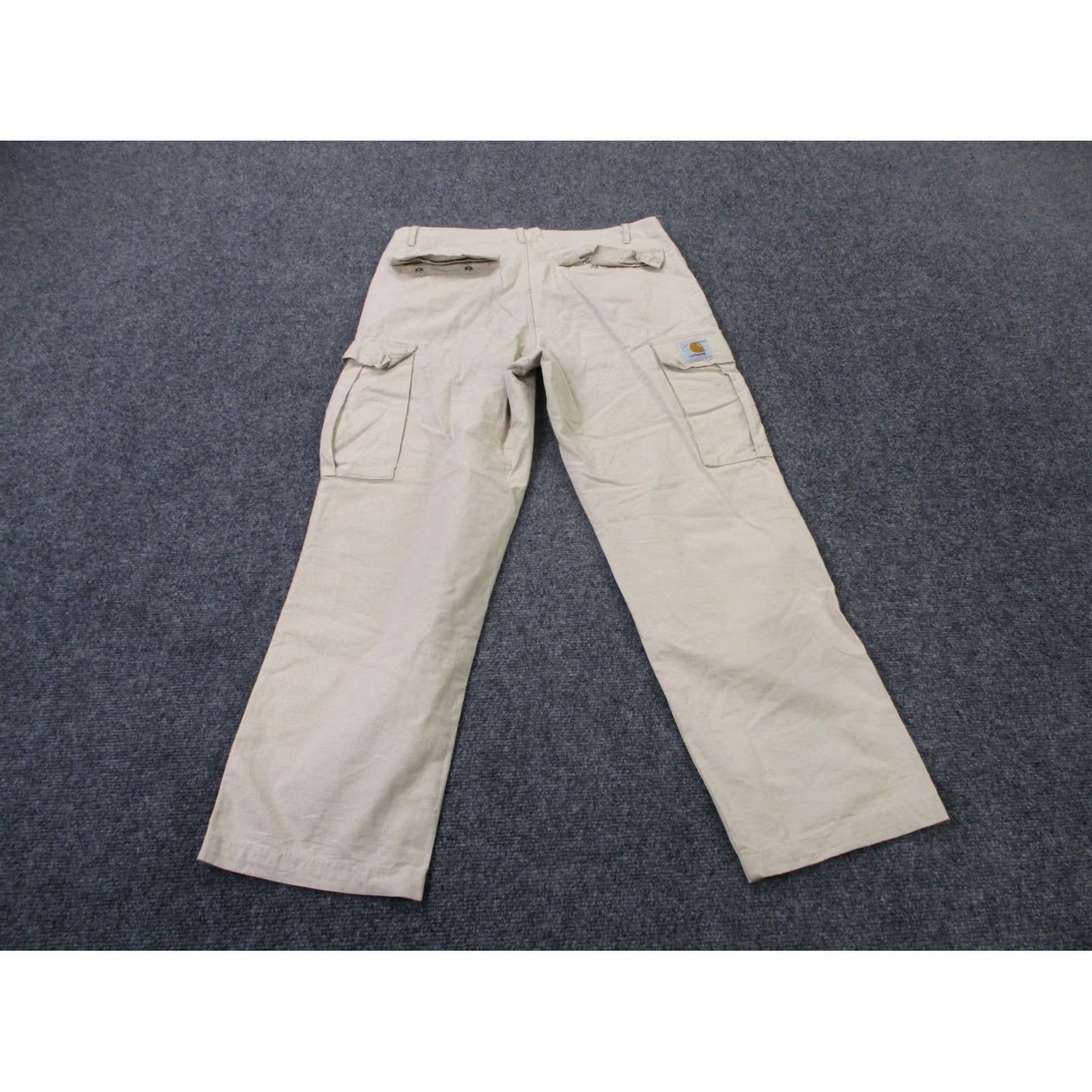Carhartt Carhartt Pants Mens S Beige Cargo Canvas Carpenter Workwear Outdoors Logo Size US 29 - 7 Thumbnail