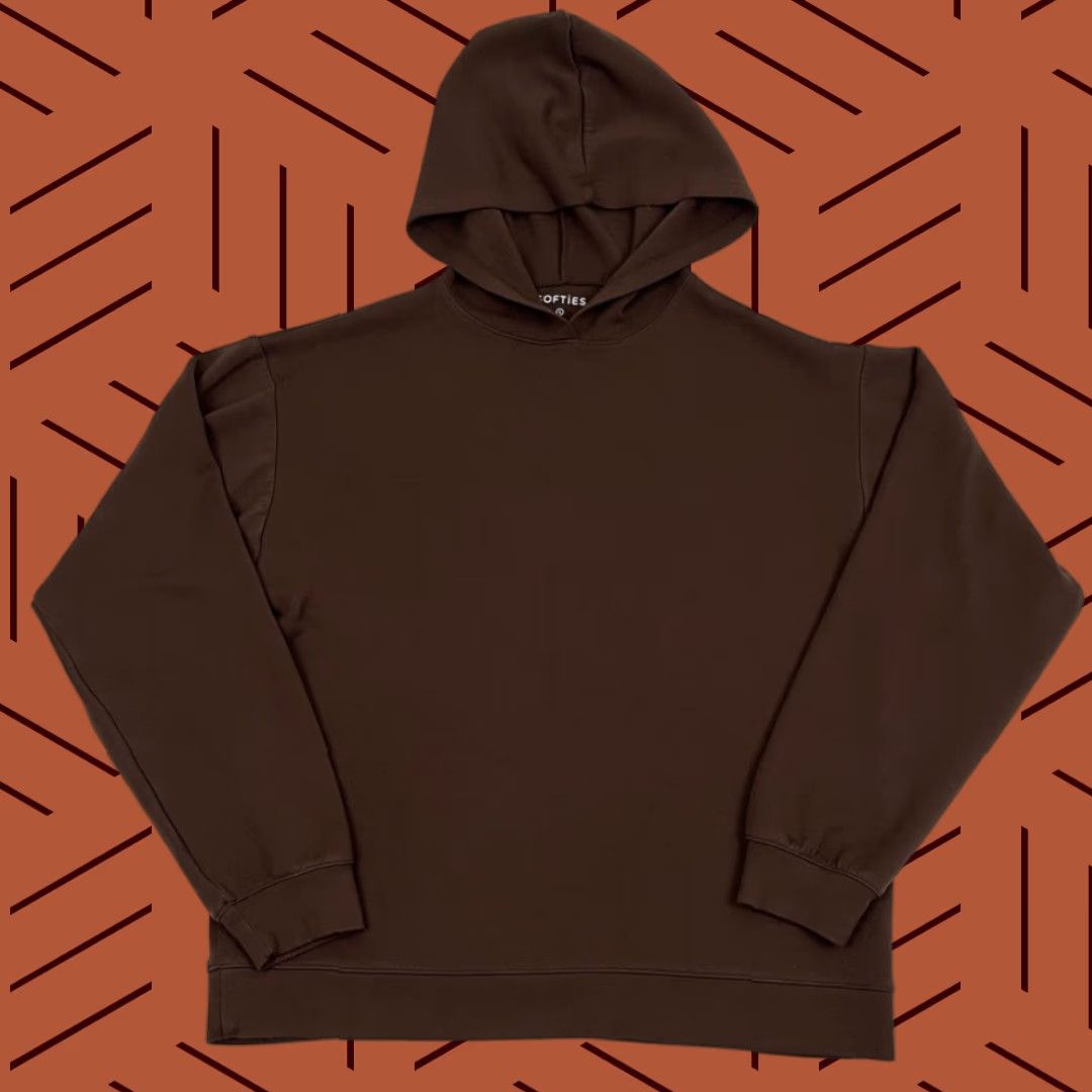 Vintage Softies Hoodie Womens L Chocolate Brown DreamTech Oversized Breathable Hooded Pullover Athletic Travel Casual Activewear Size L / US 10 / IT 46 - 1 Thumbnail