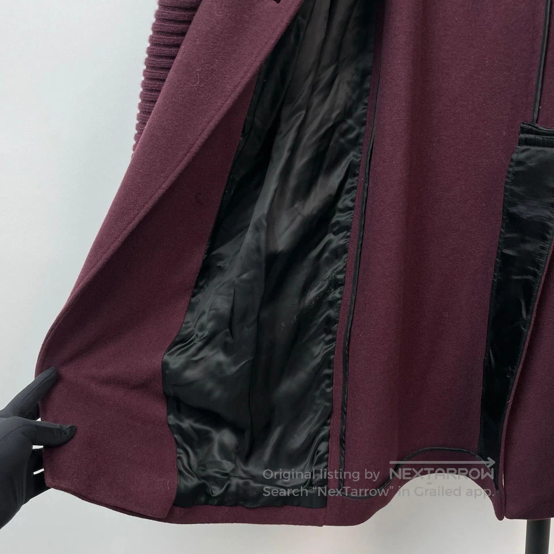Burberry Burberry Long Burgundy Cashmere Coat. Size S / US 4 / IT 40 - 4 Thumbnail