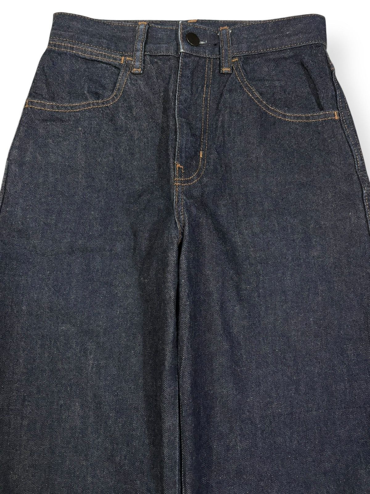 Lemaire × Uniqlo Vintage Uniqlo x Lemaire Dark Blue Wide Leg Baggy Jeans Size 25" / US 0 / IT 36 - 3 Thumbnail