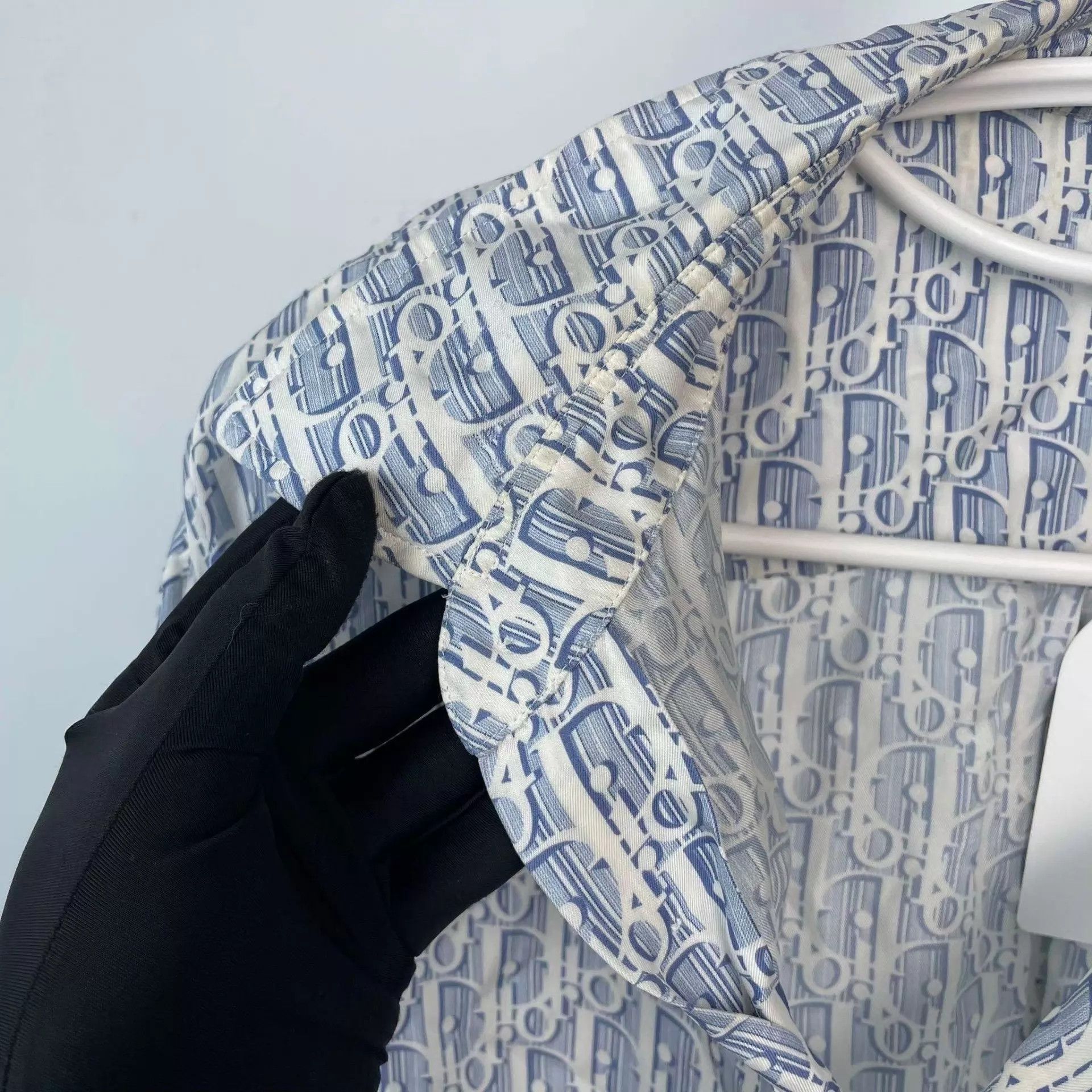 Dior Dior Oblique Print Blue Shirt 40 M 92 New Size US M / EU 48-50 / 2 - 8 Thumbnail