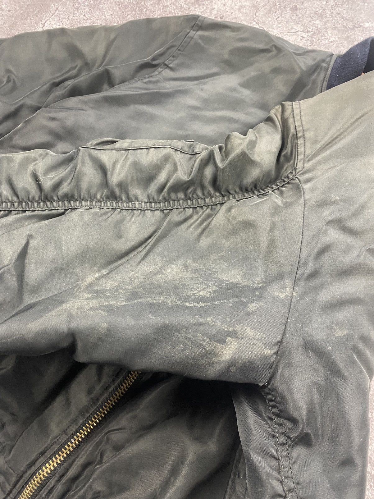 Vintage 90s Boxy MA-1 Military Reversible FADED Bomber DISTRSSED Size US L / EU 52-54 / 3 - 12 Thumbnail