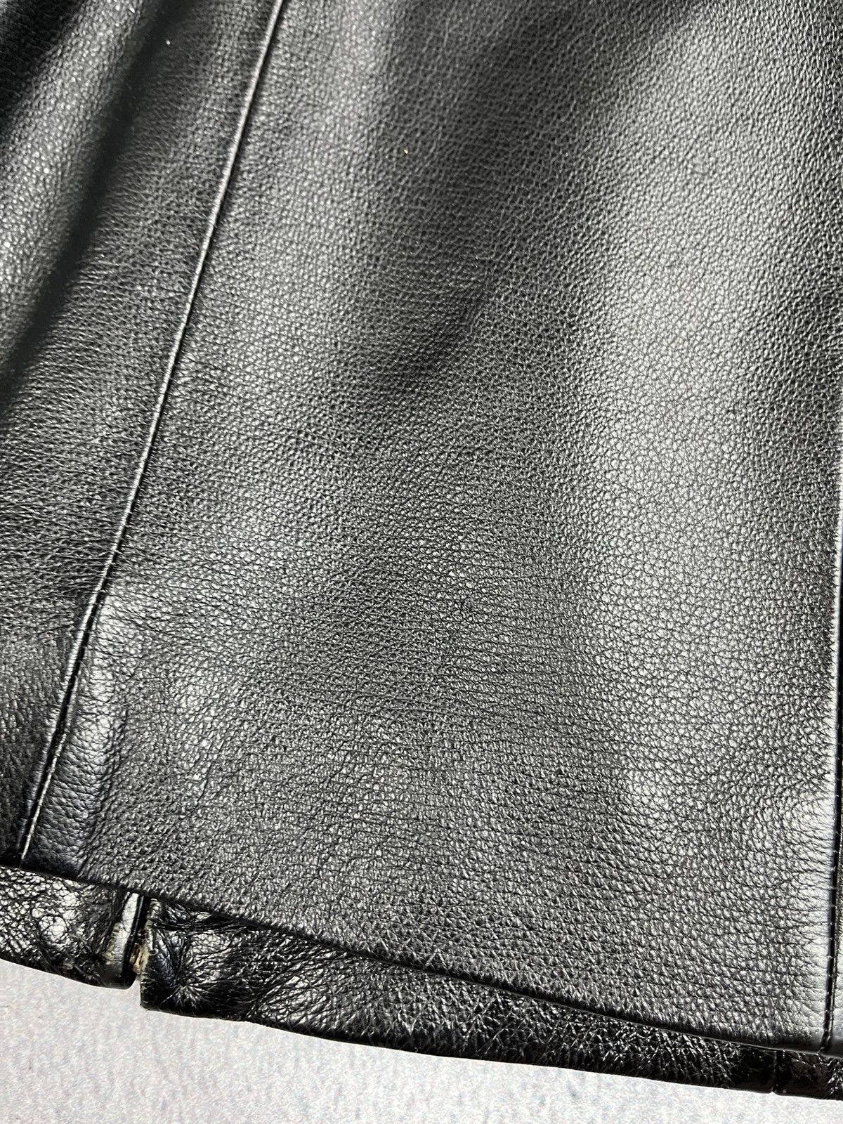 Leather × Vintage Vintage 90s Opium Elongated Leather blazer Jacket size L Size L / US 10 / IT 46 - 7 Thumbnail