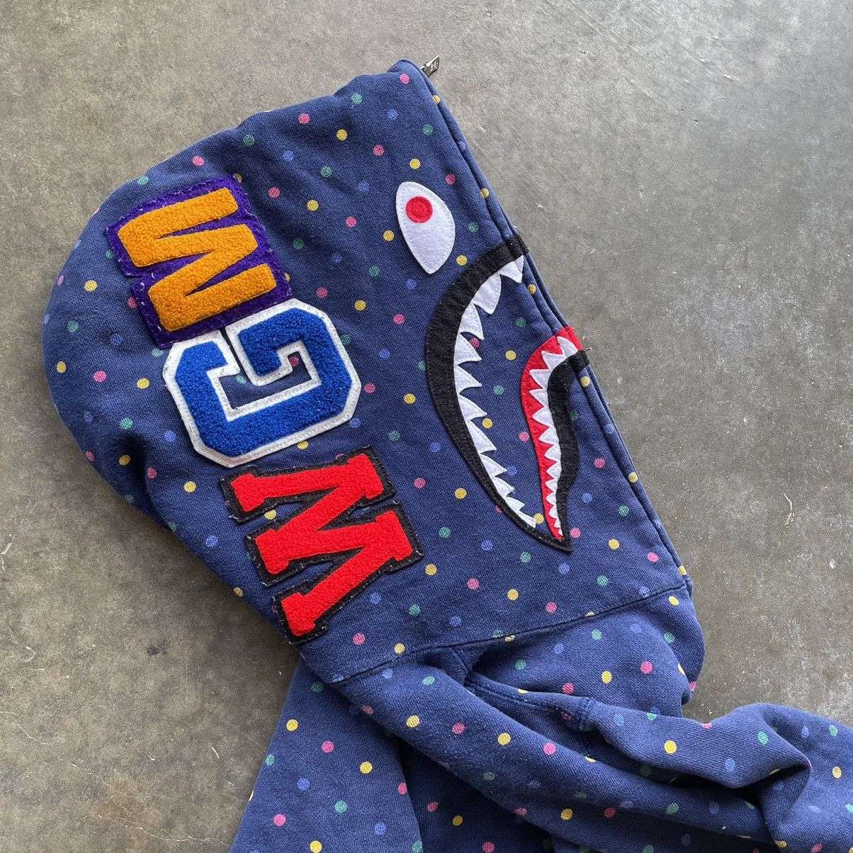 Bape Bape Polka Dot Shark Face Full Zip Hoodie Size US M / EU 48-50 / 2 - 6 Thumbnail