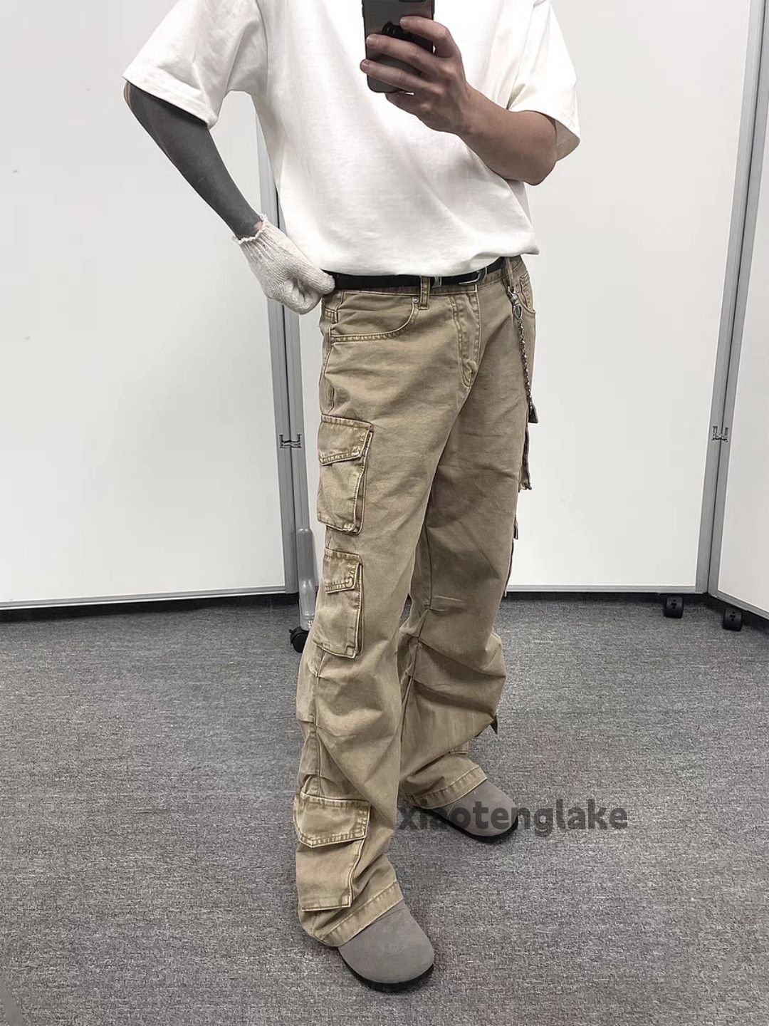 Designer × Japanese Brand × Vintage washed faded cleanfit yuppie bootcut work cargo pants Size US 32 / EU 48 - 5 Thumbnail